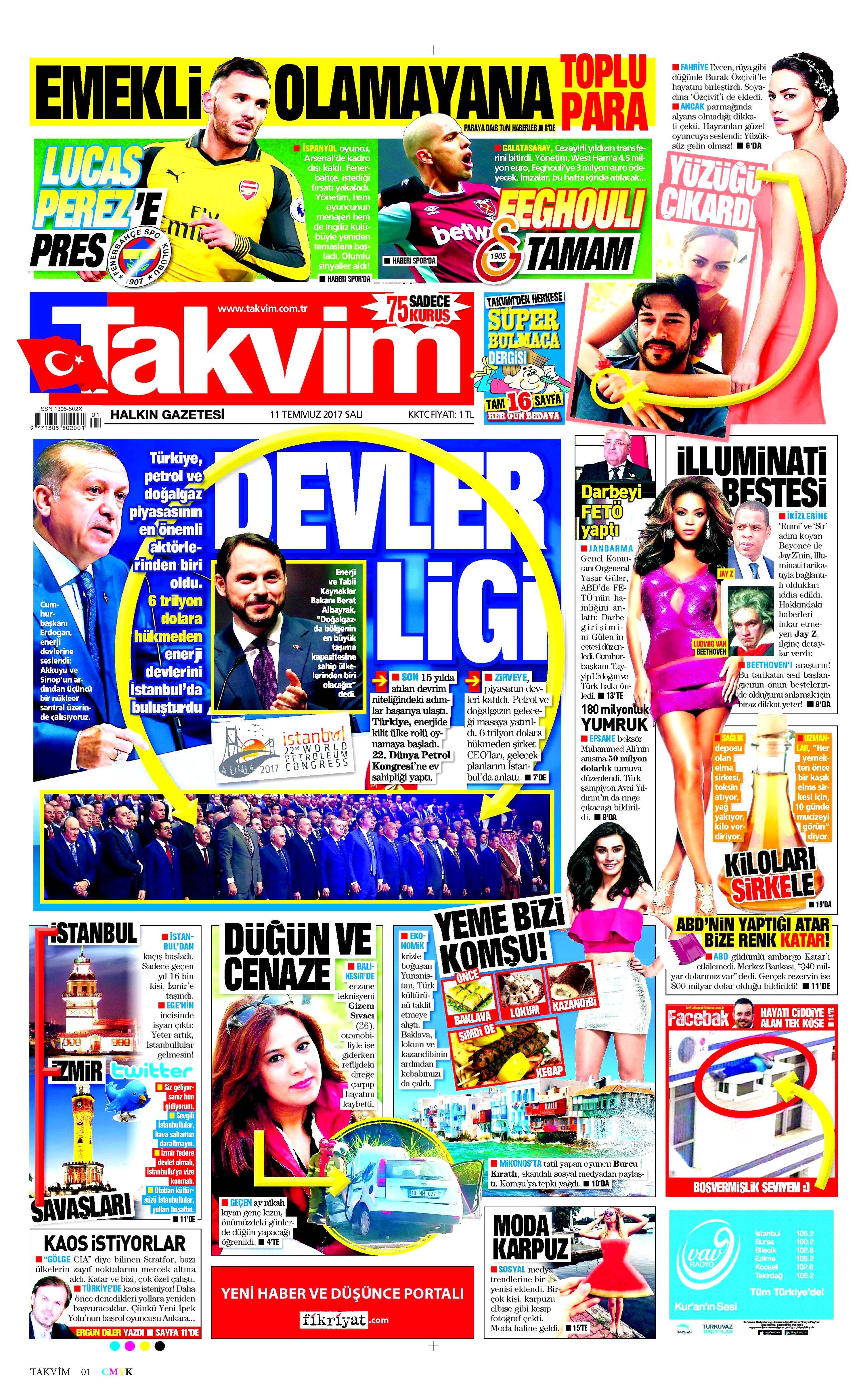 11 Temmuz 2017 Salı gazete manşetleri - 19