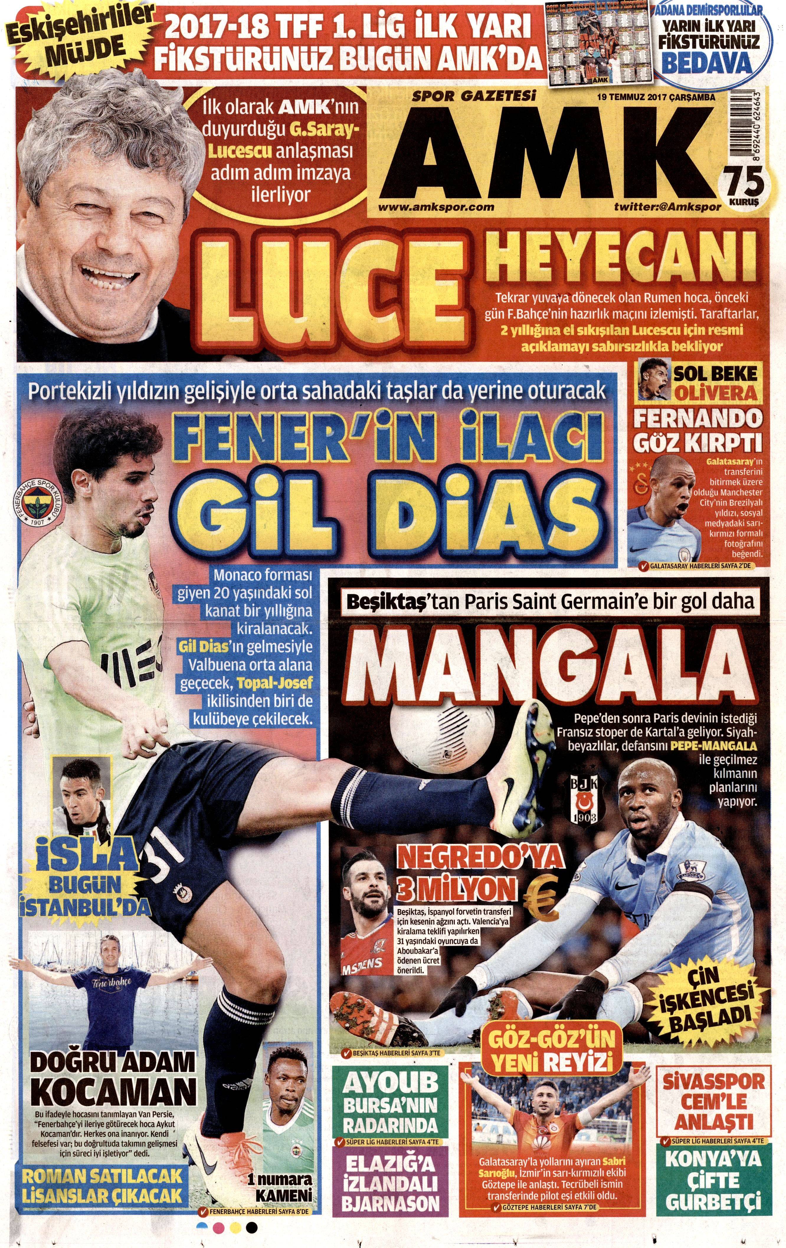 19 Temmuz 2017 Çarşamba gazete manşetleri - 33