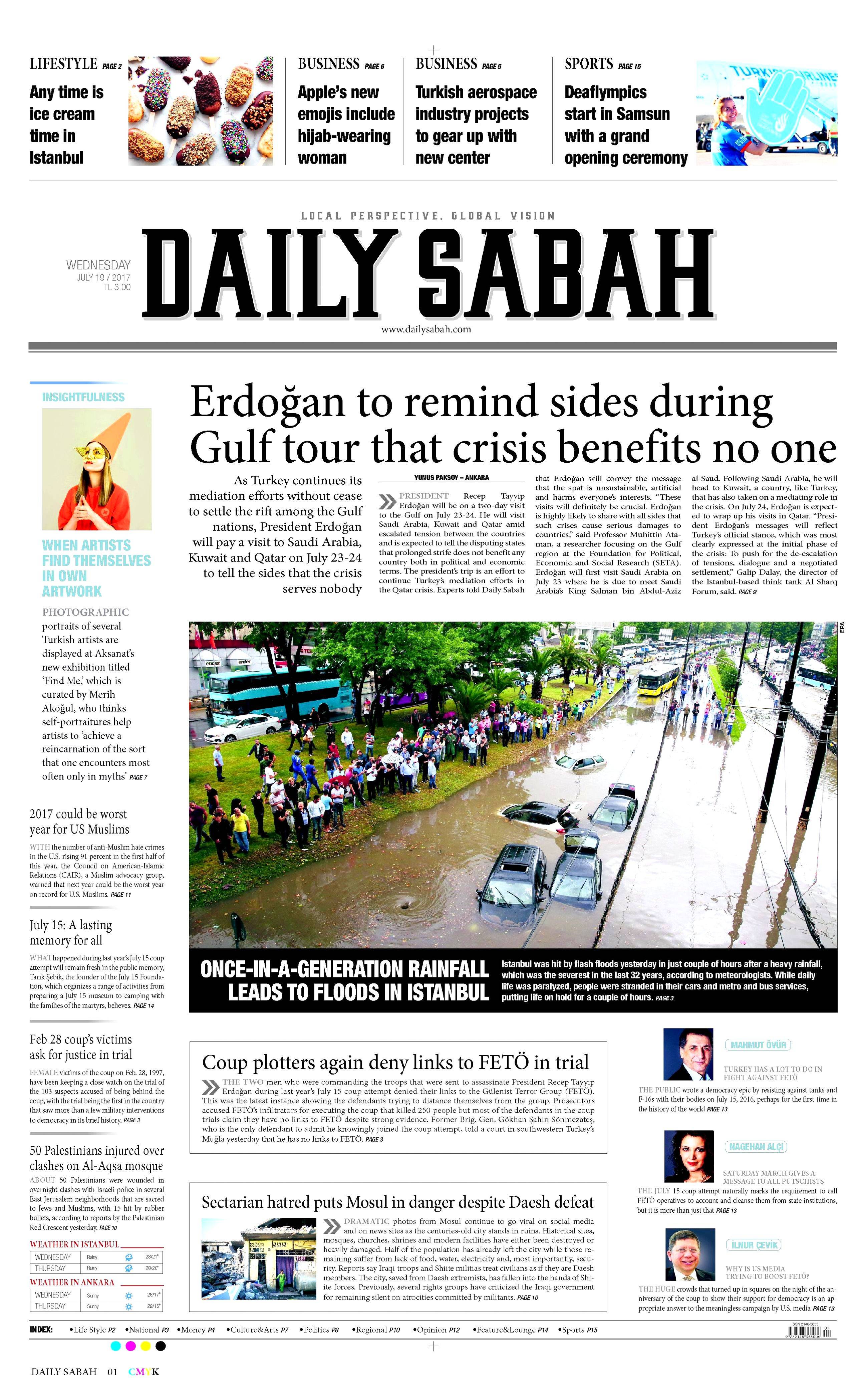 19 Temmuz 2017 Çarşamba gazete manşetleri - 6