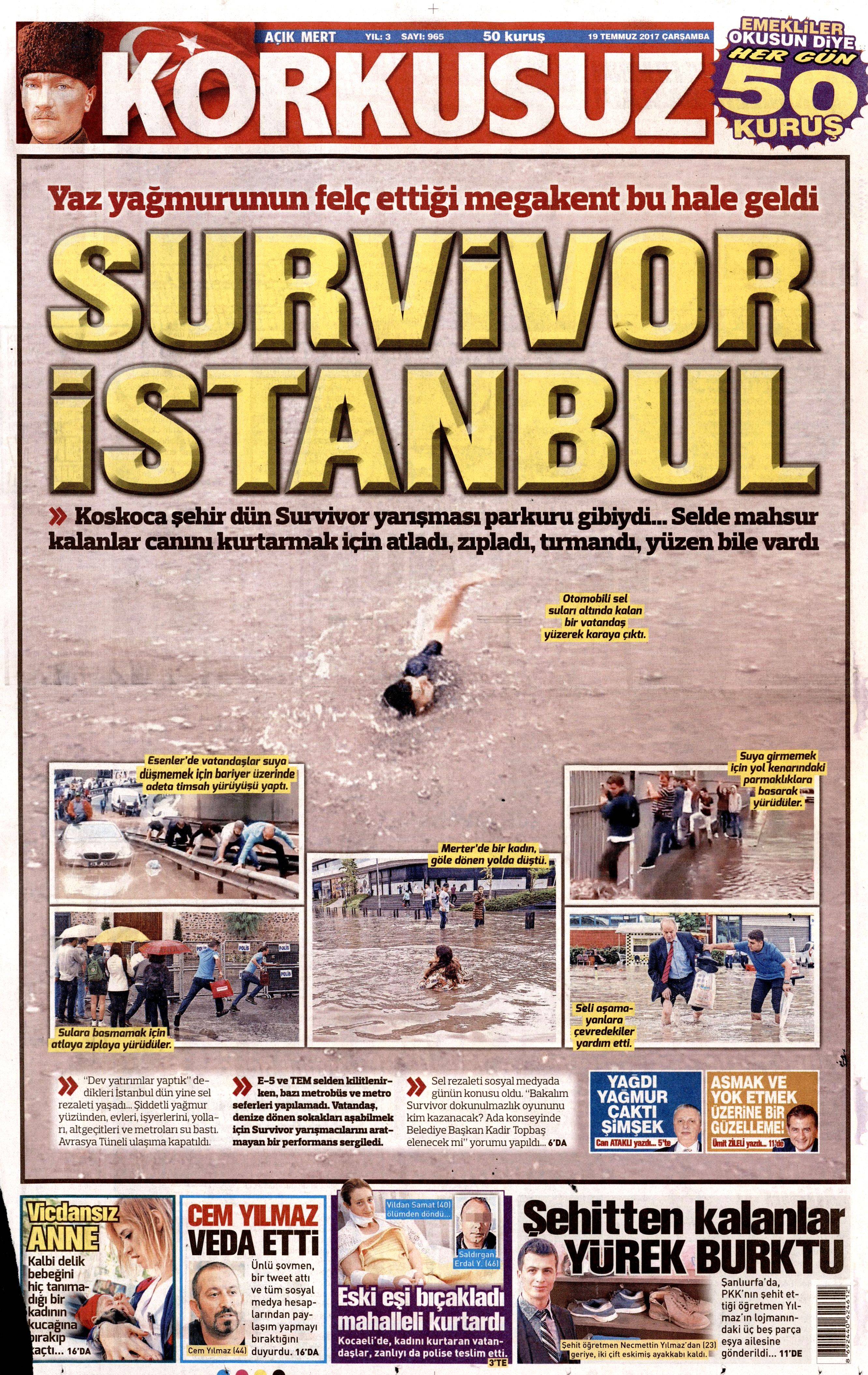 19 Temmuz 2017 Çarşamba gazete manşetleri - 14