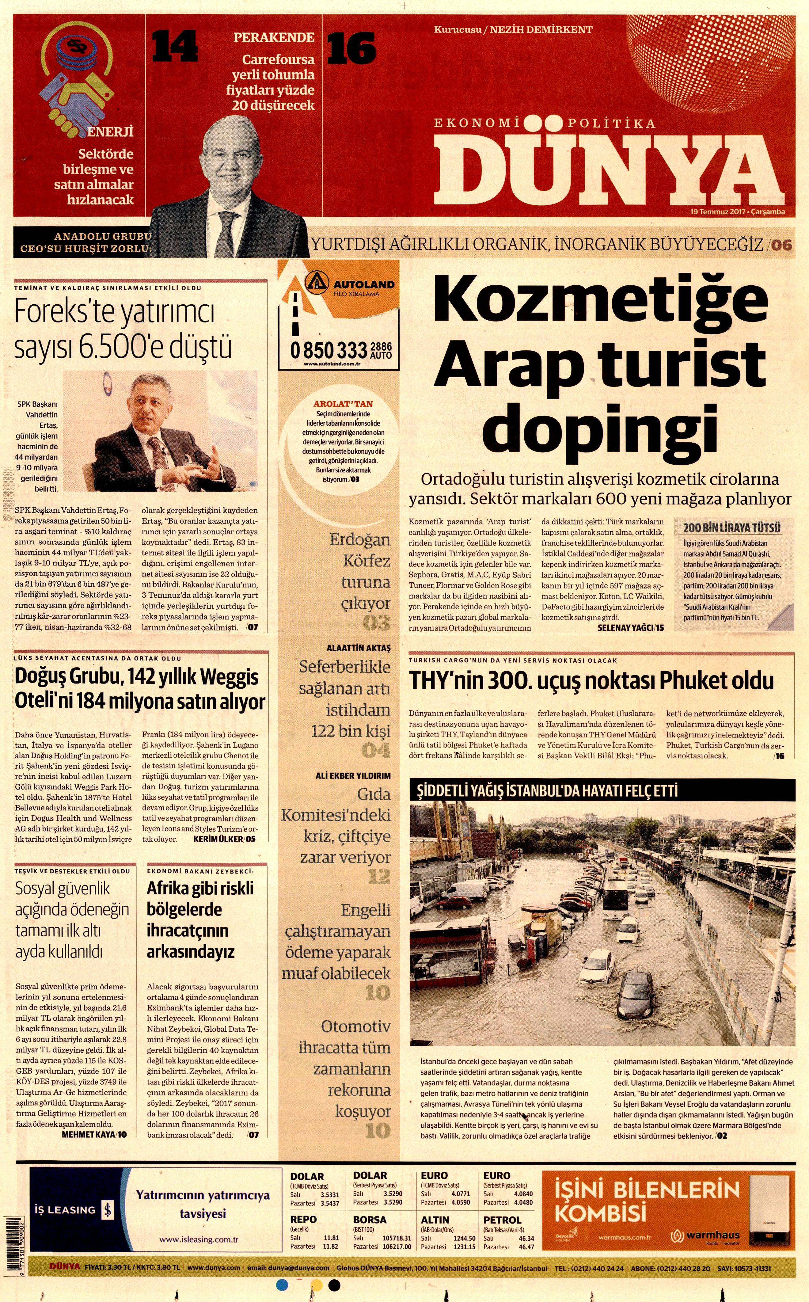 19 Temmuz 2017 Çarşamba gazete manşetleri - 5