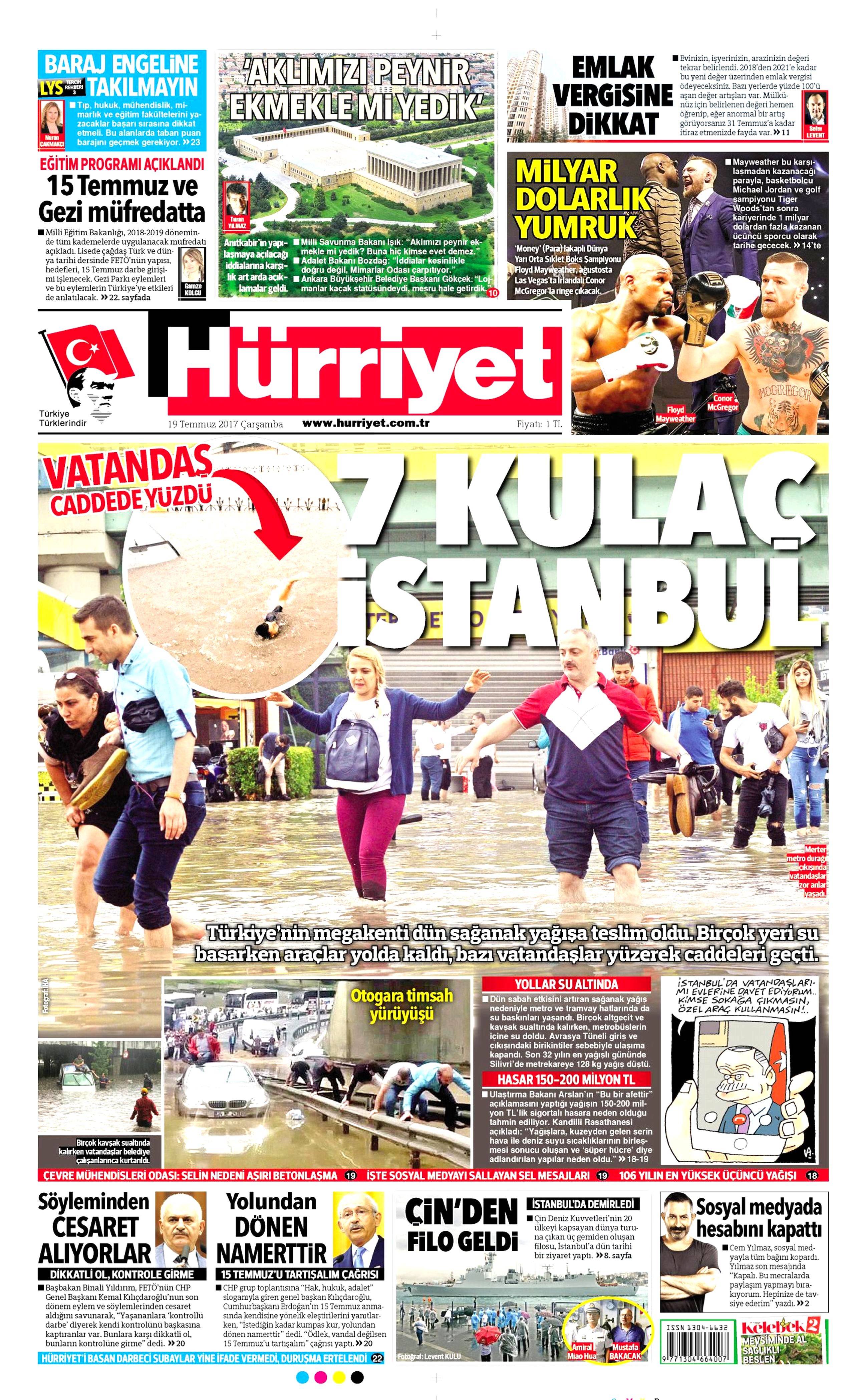 19 Temmuz 2017 Çarşamba gazete manşetleri - 9