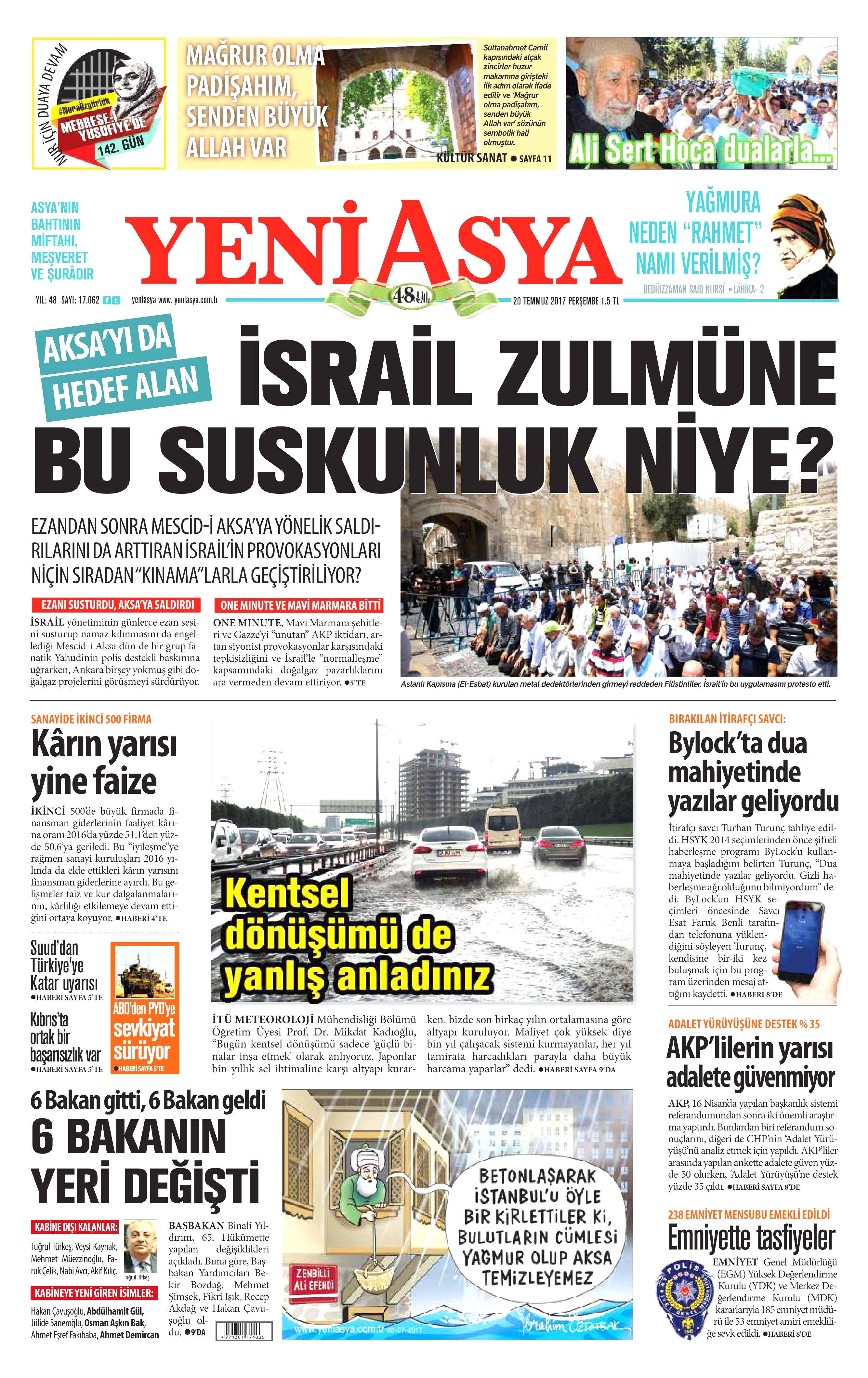 20 Temmuz 2017 gazete manşetleri - 26