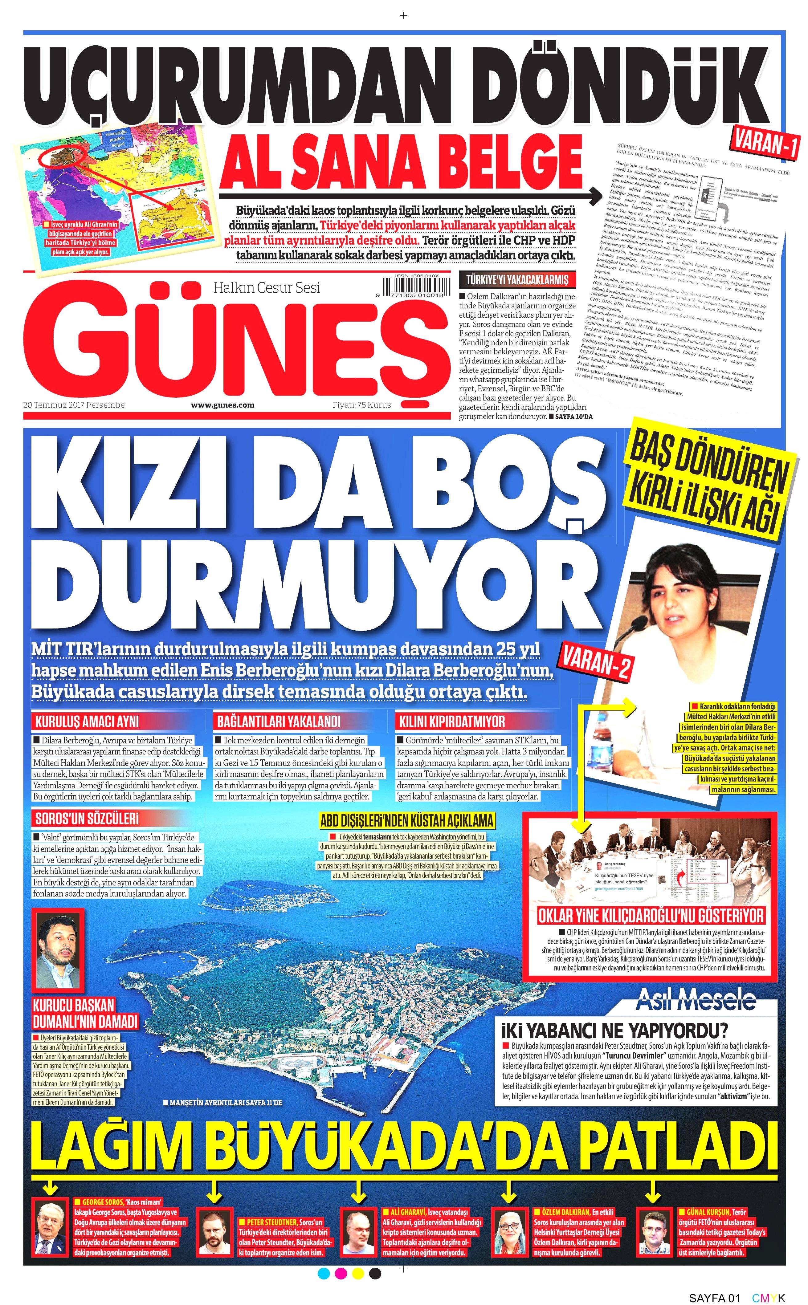 20 Temmuz 2017 gazete manşetleri - 8