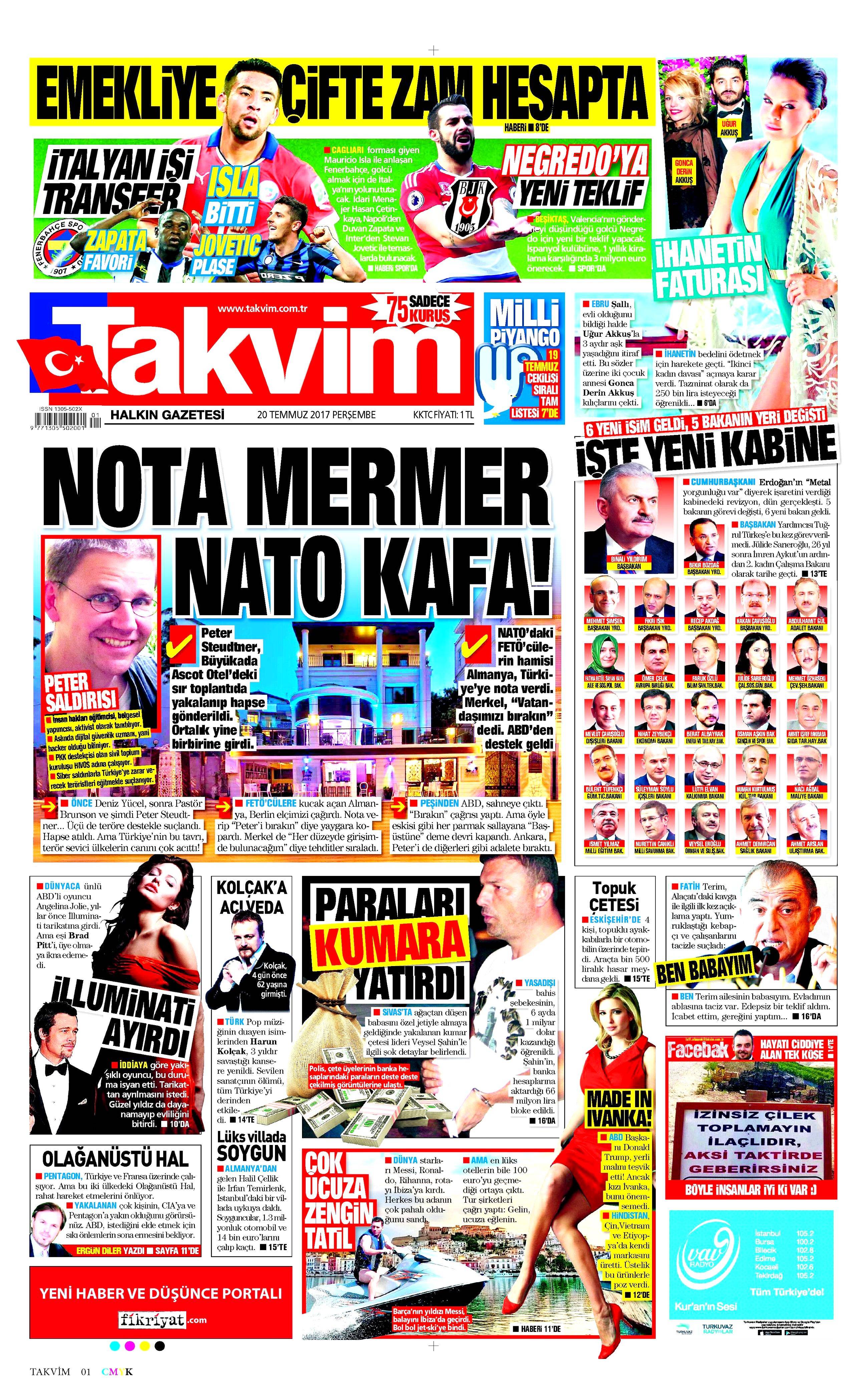 20 Temmuz 2017 gazete manşetleri - 23