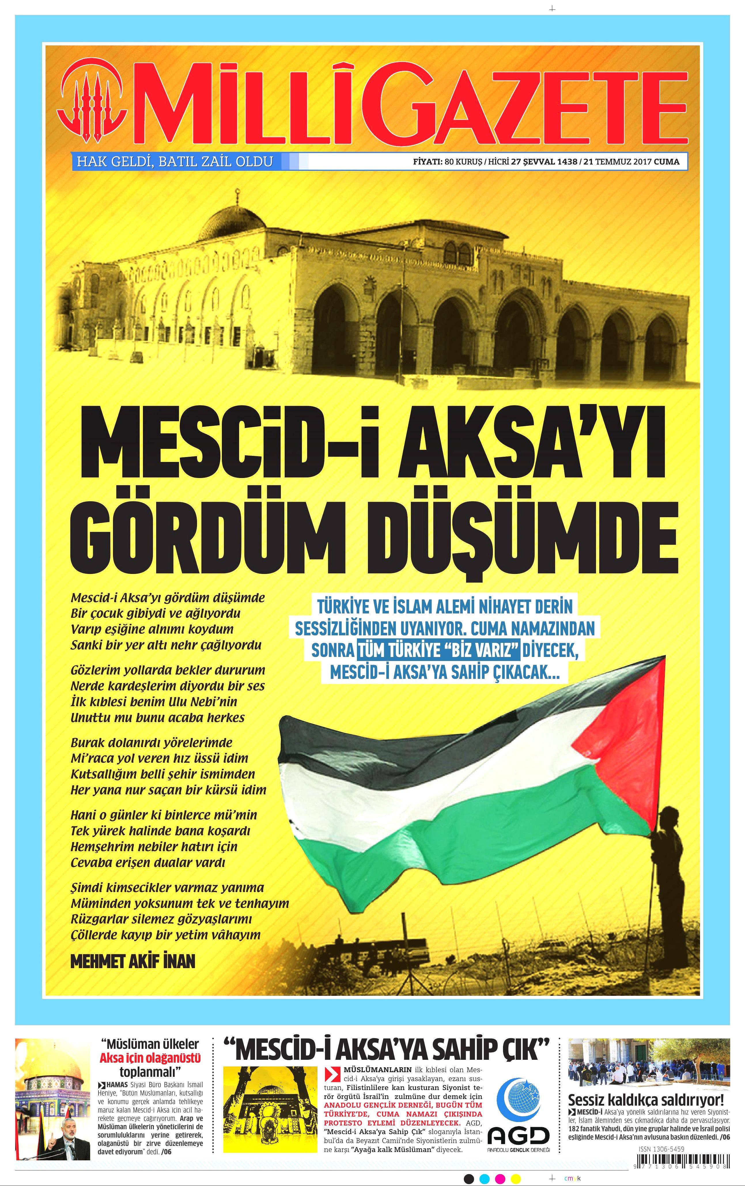 21 Temmuz 2017 gazete manşetleri - 16