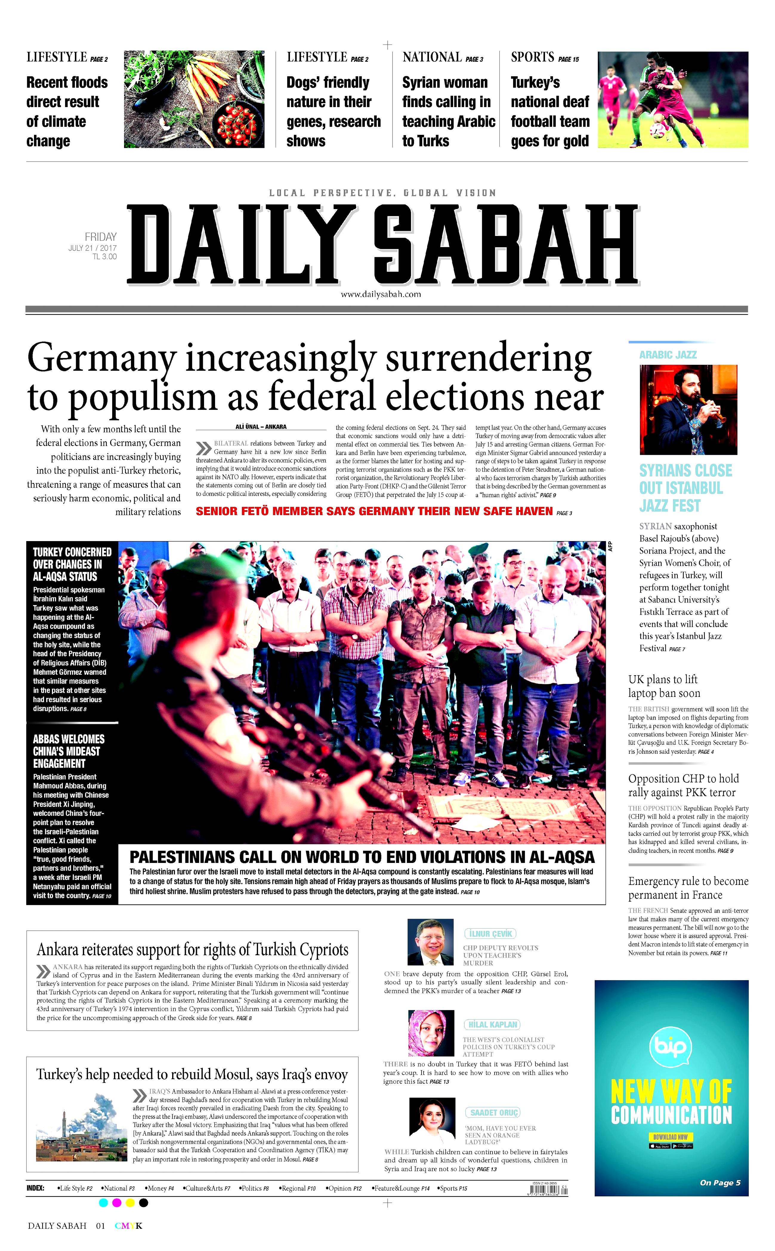 21 Temmuz 2017 gazete manşetleri - 4
