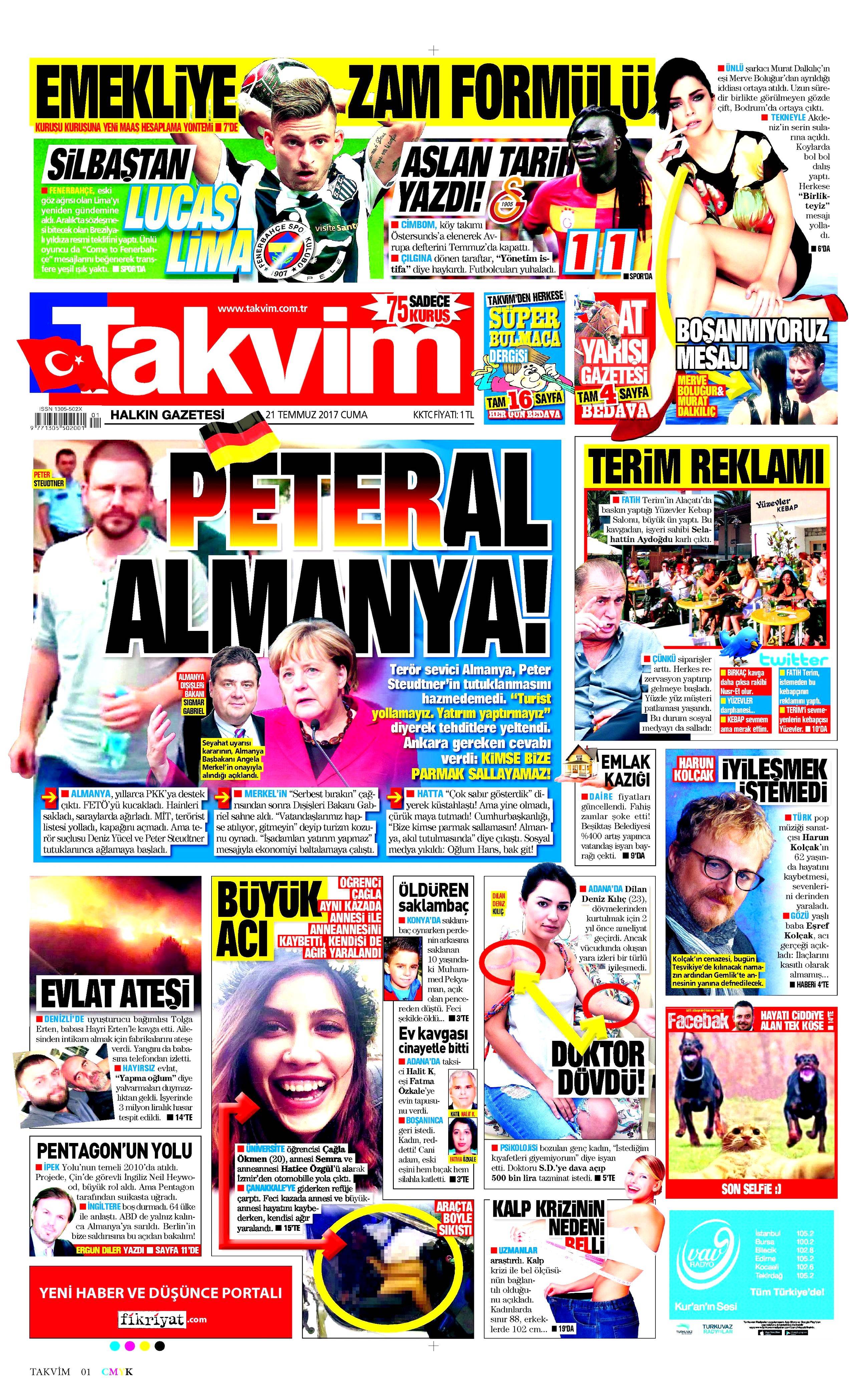 21 Temmuz 2017 gazete manşetleri - 23