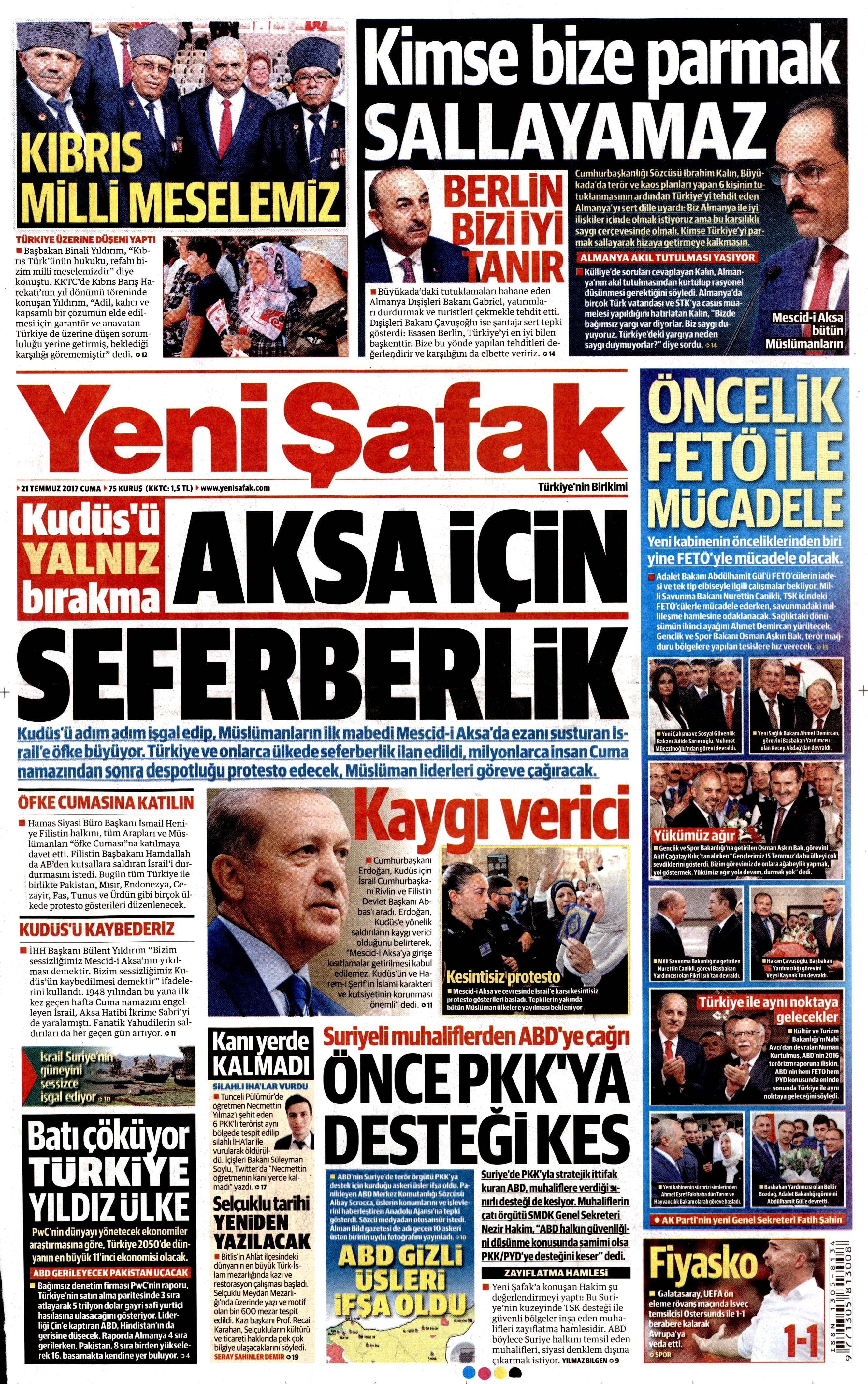 21 Temmuz 2017 gazete manşetleri - 31
