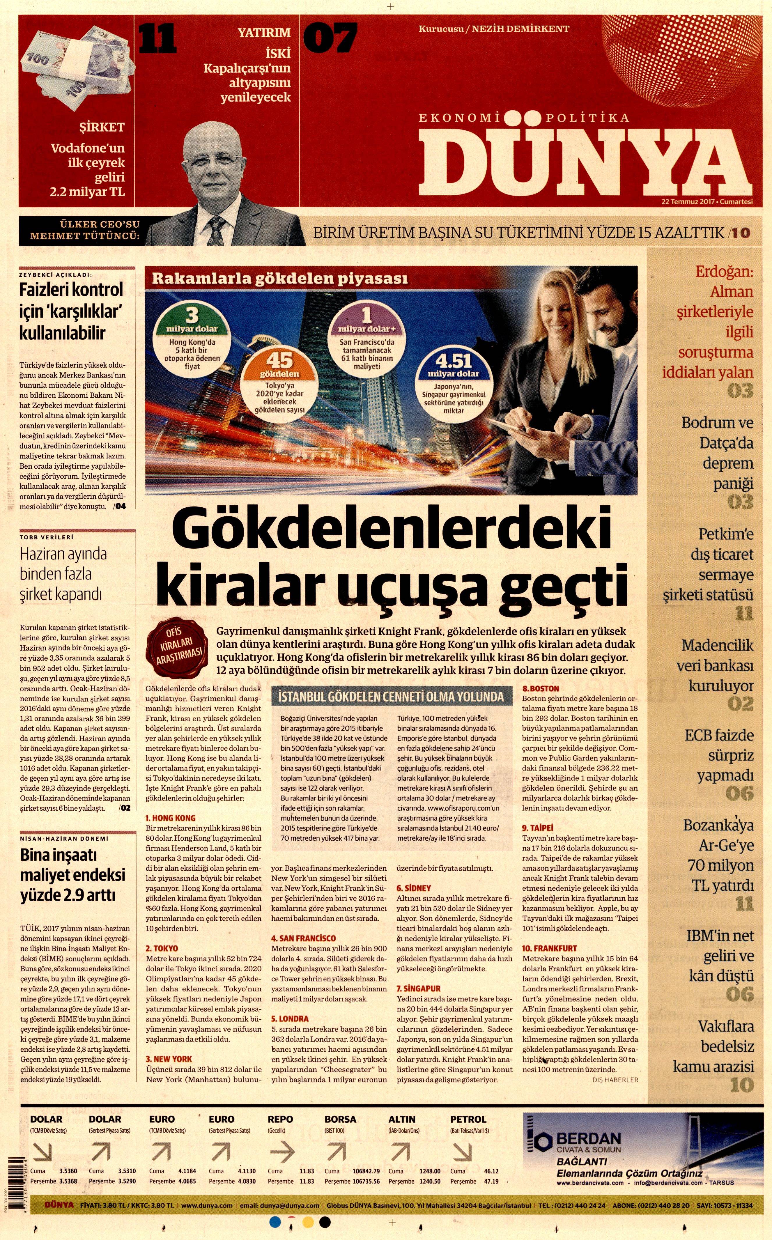 22 Temmuz 2017 gazete manşetleri - 5