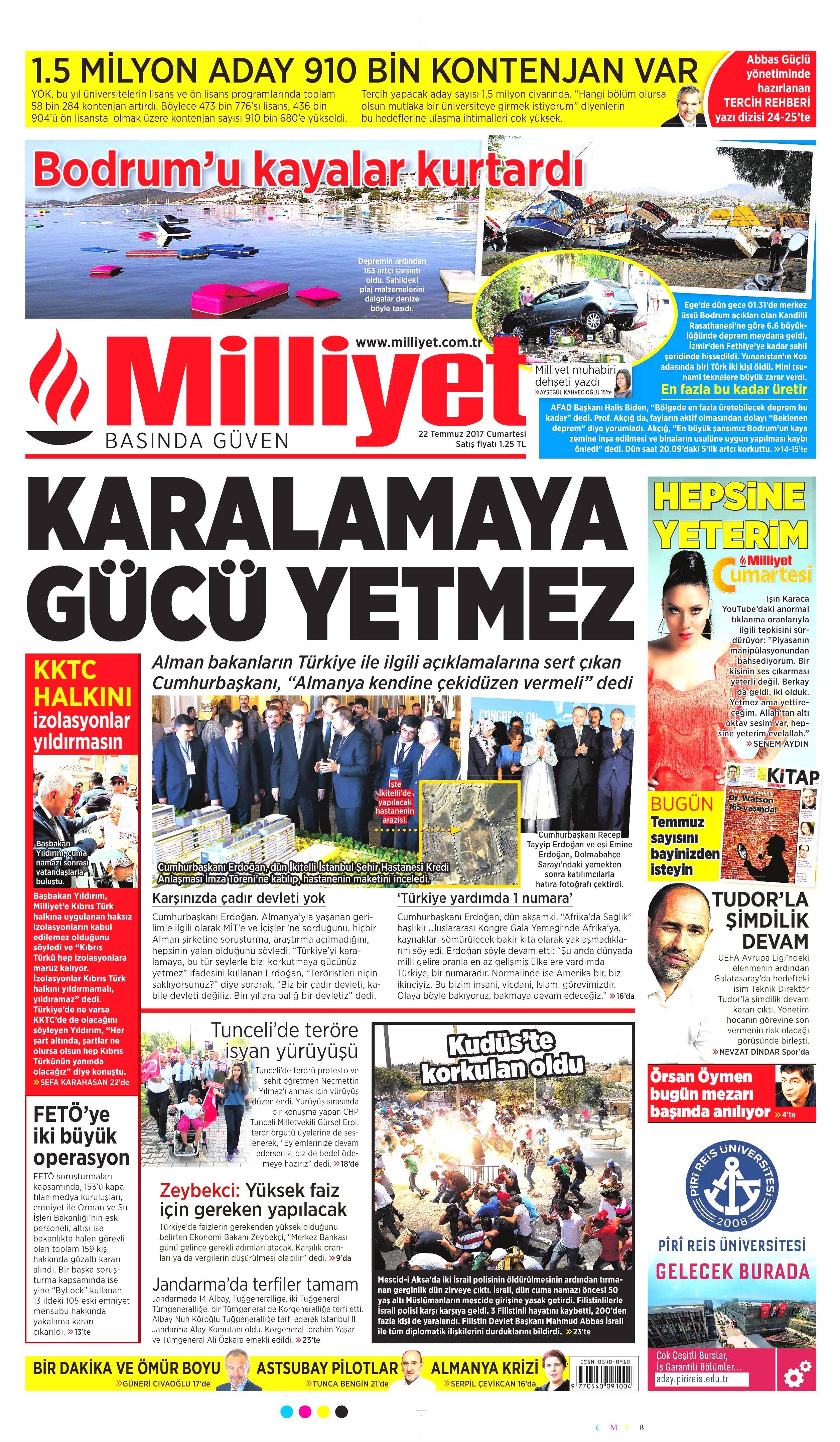 22 Temmuz 2017 gazete manşetleri - 15