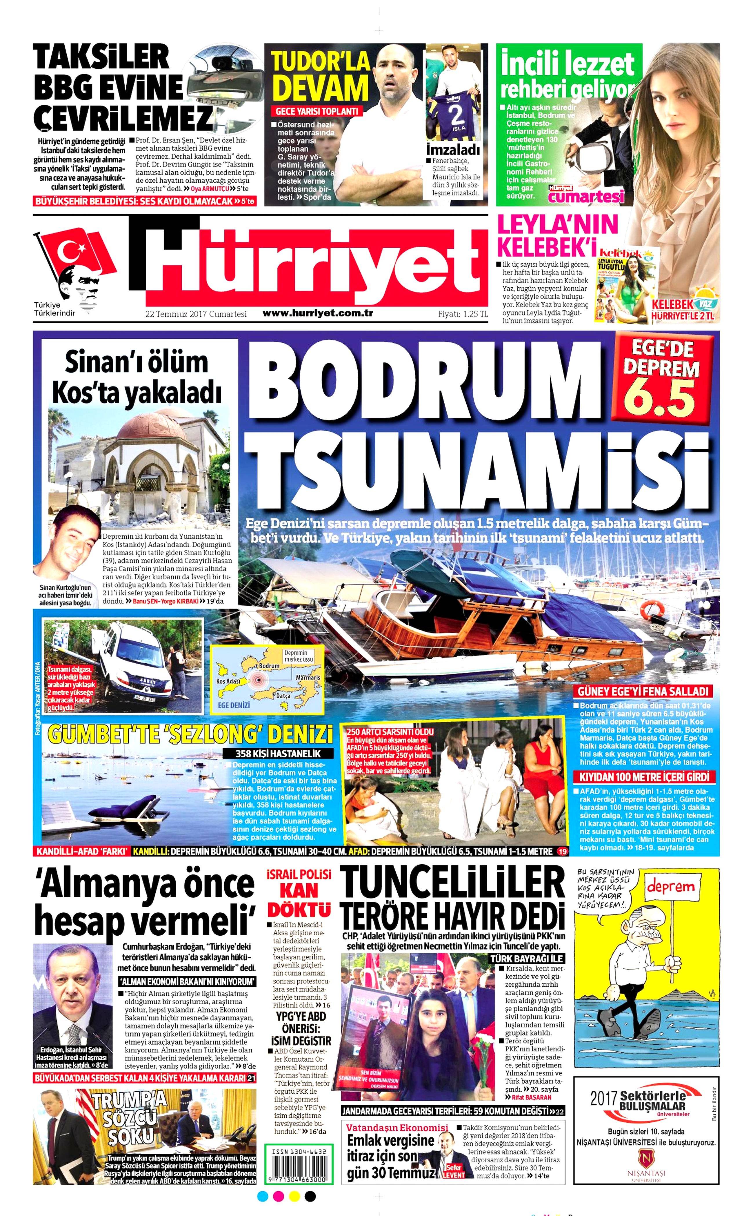 22 Temmuz 2017 gazete manşetleri - 9