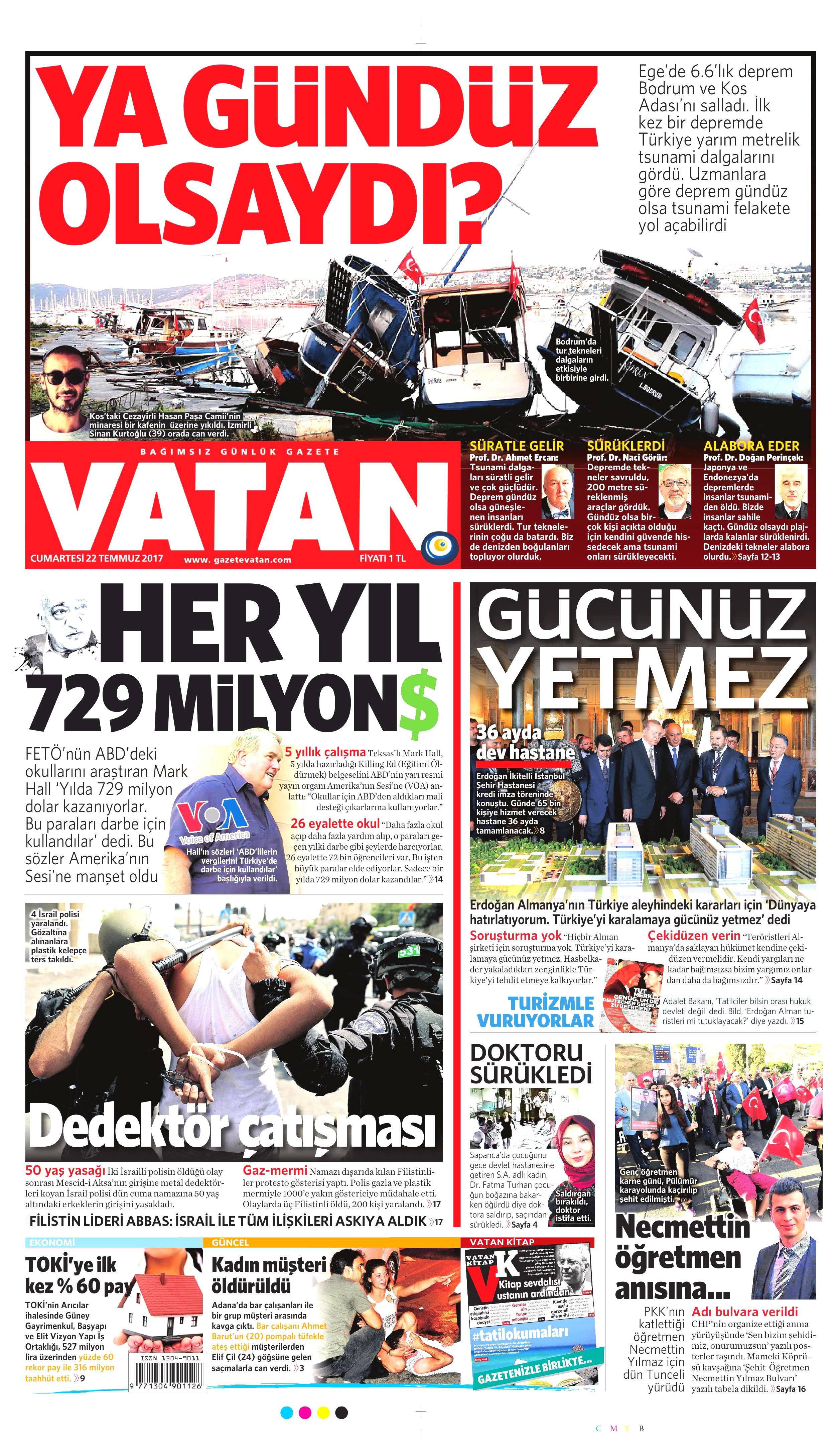 22 Temmuz 2017 gazete manşetleri - 25