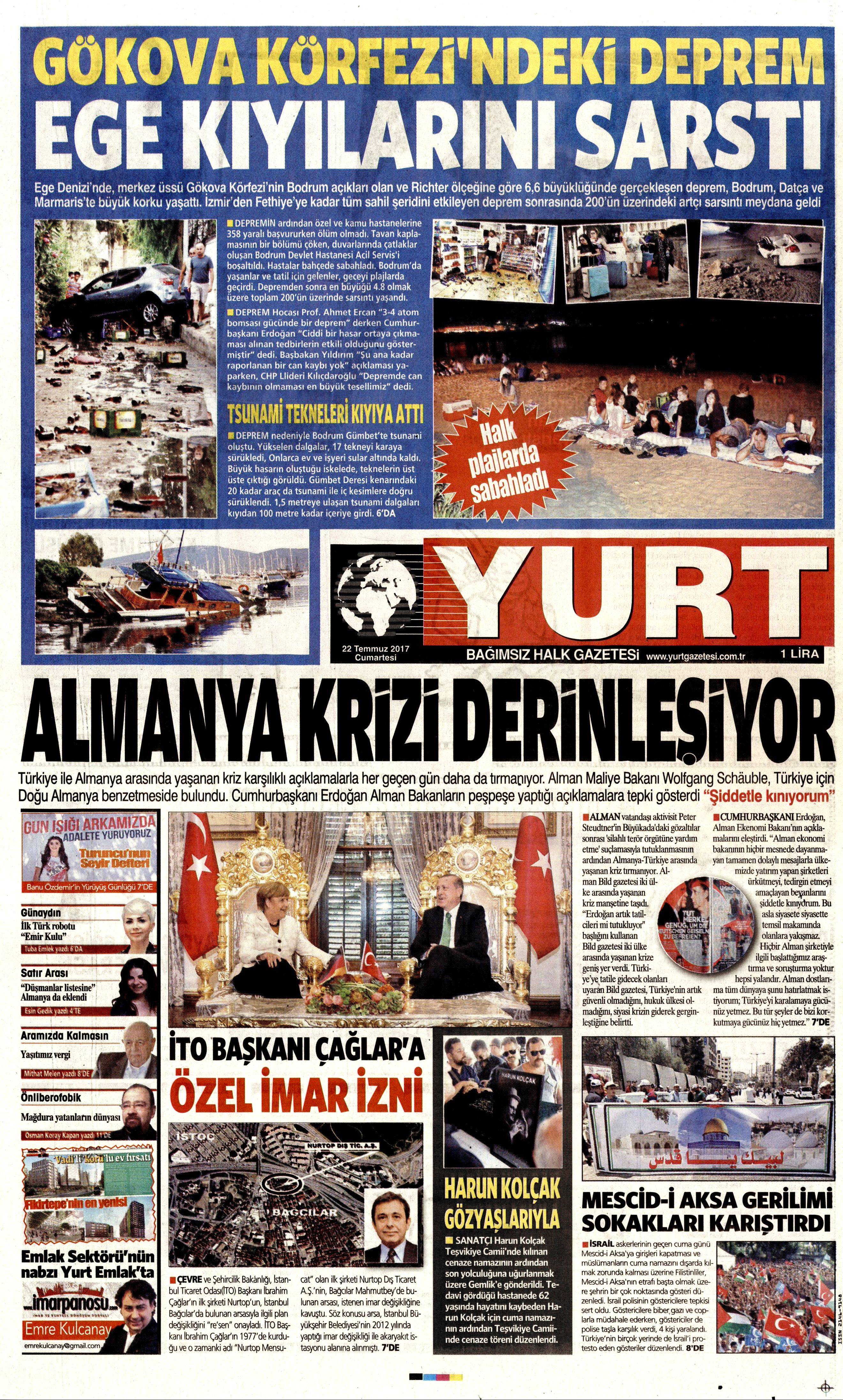 22 Temmuz 2017 gazete manşetleri - 29