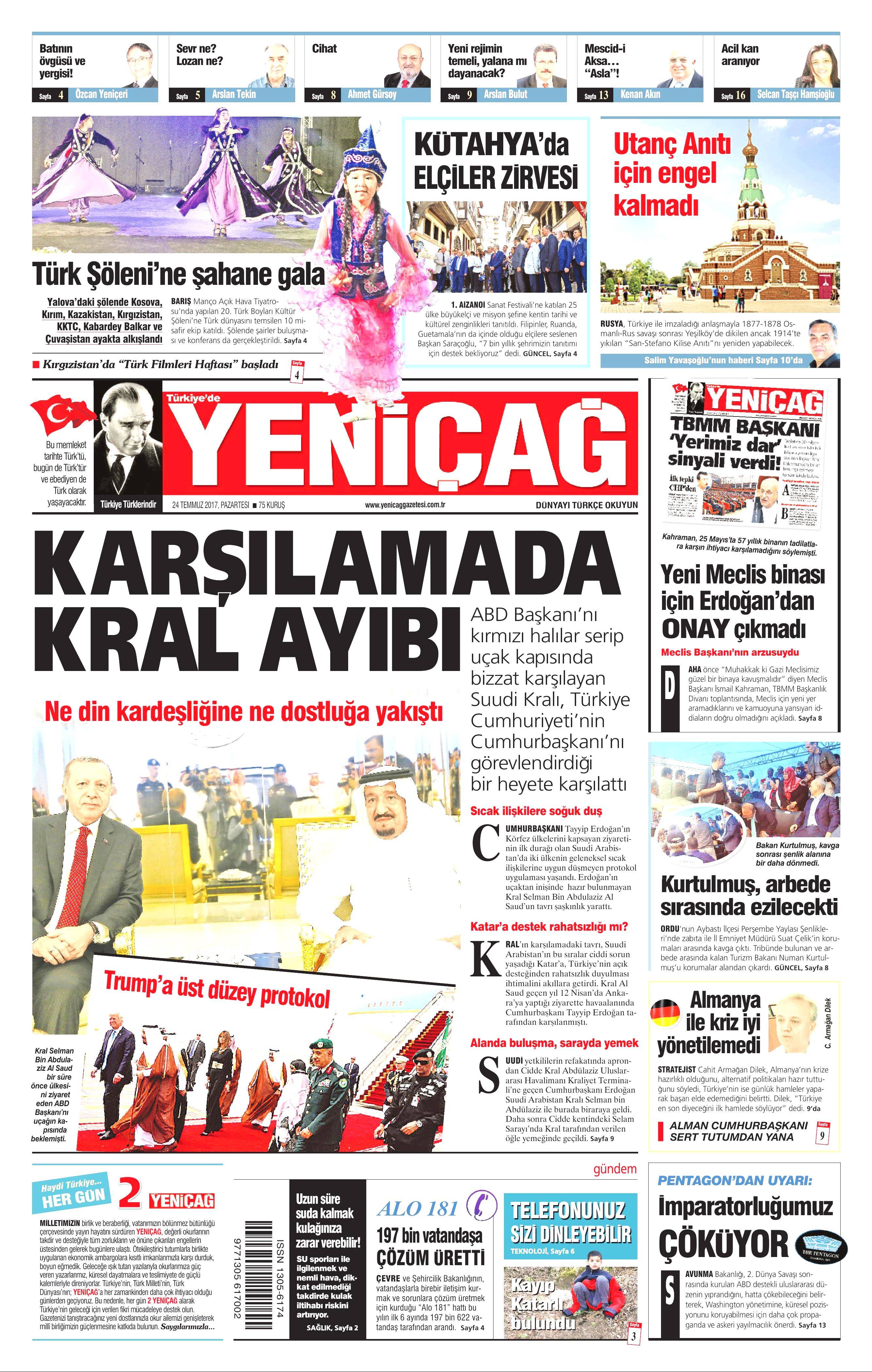 24 Temmuz 2017 gazete manşetleri - 27