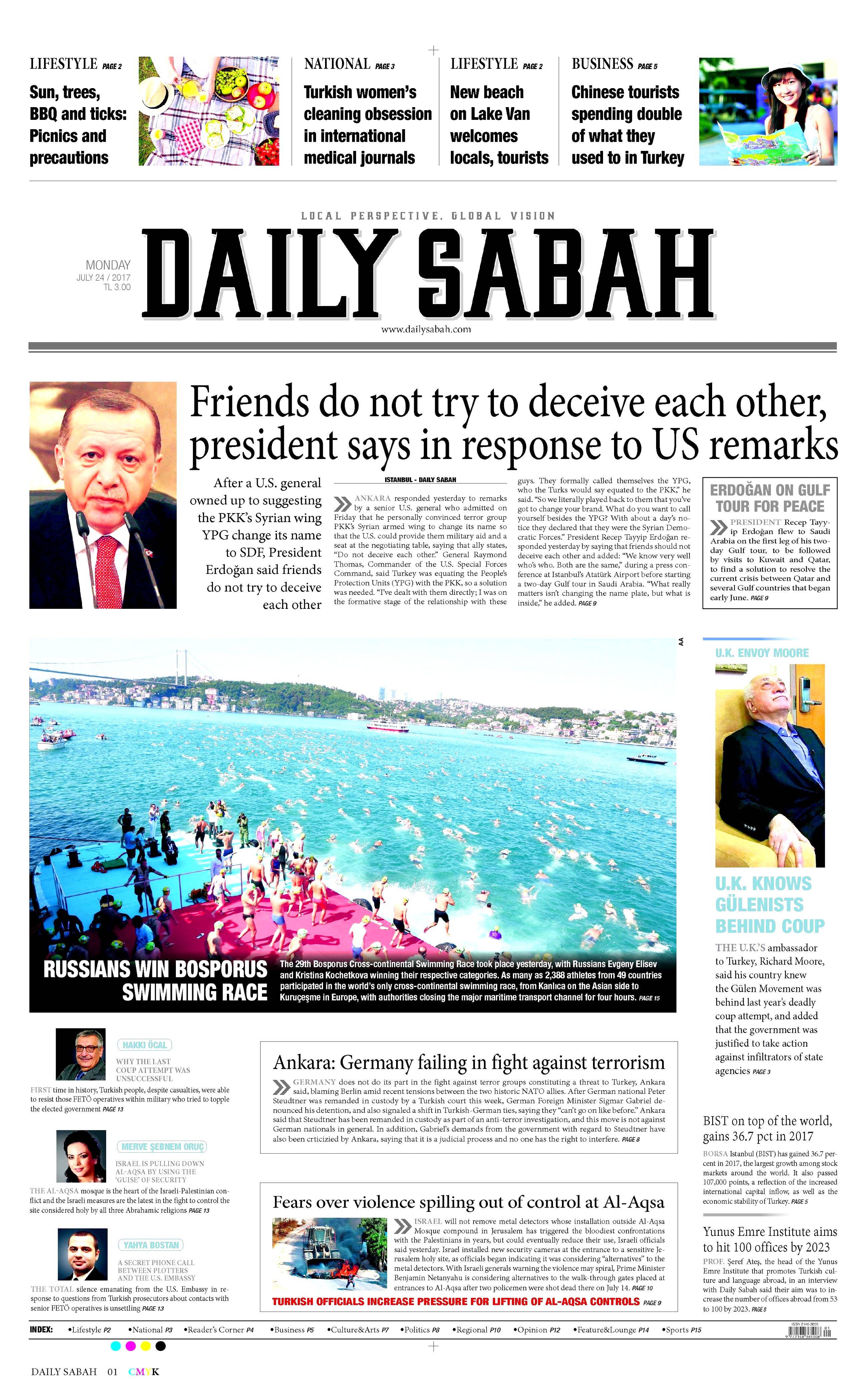 24 Temmuz 2017 gazete manşetleri - 4