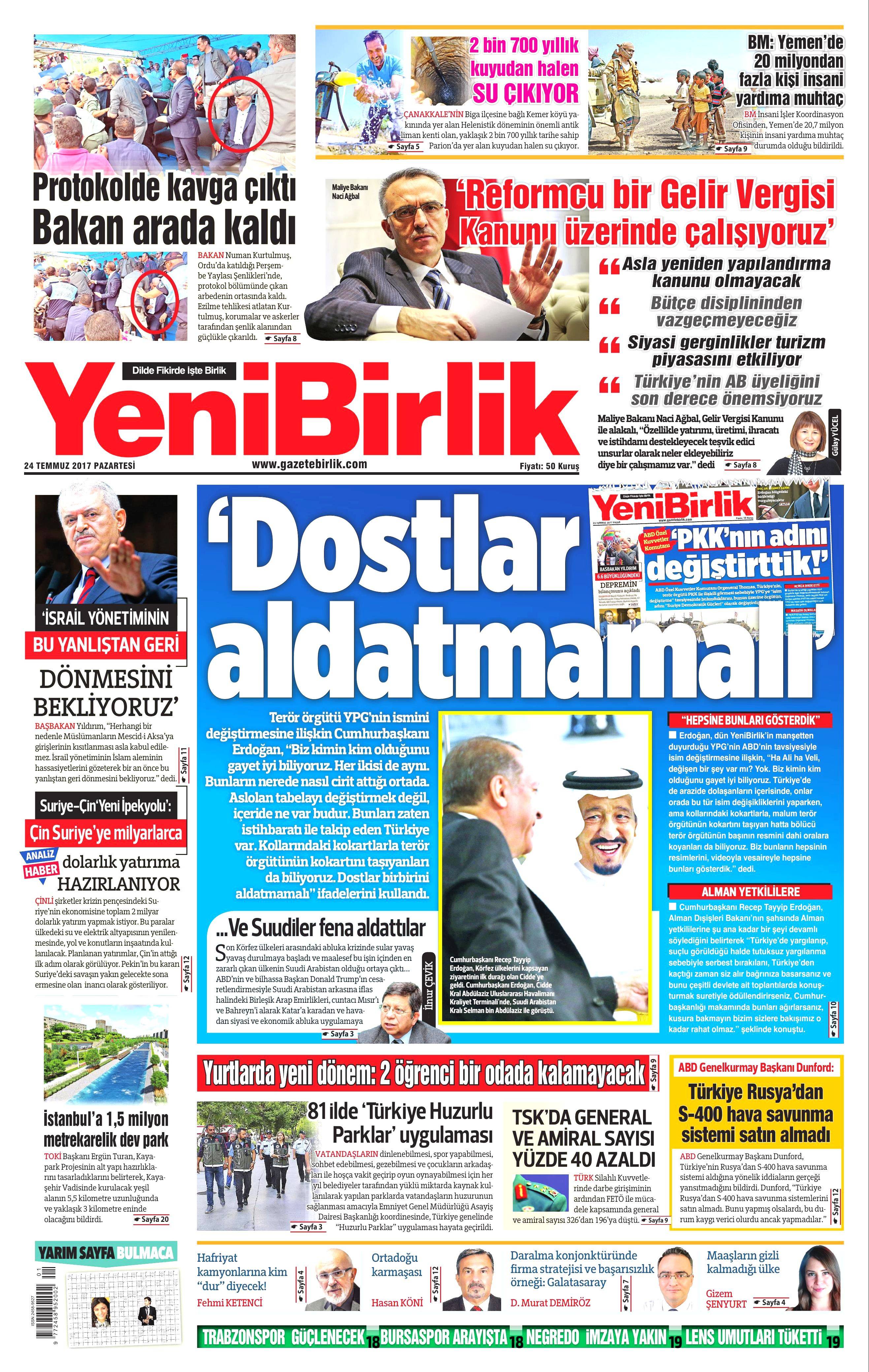 24 Temmuz 2017 gazete manşetleri - 31