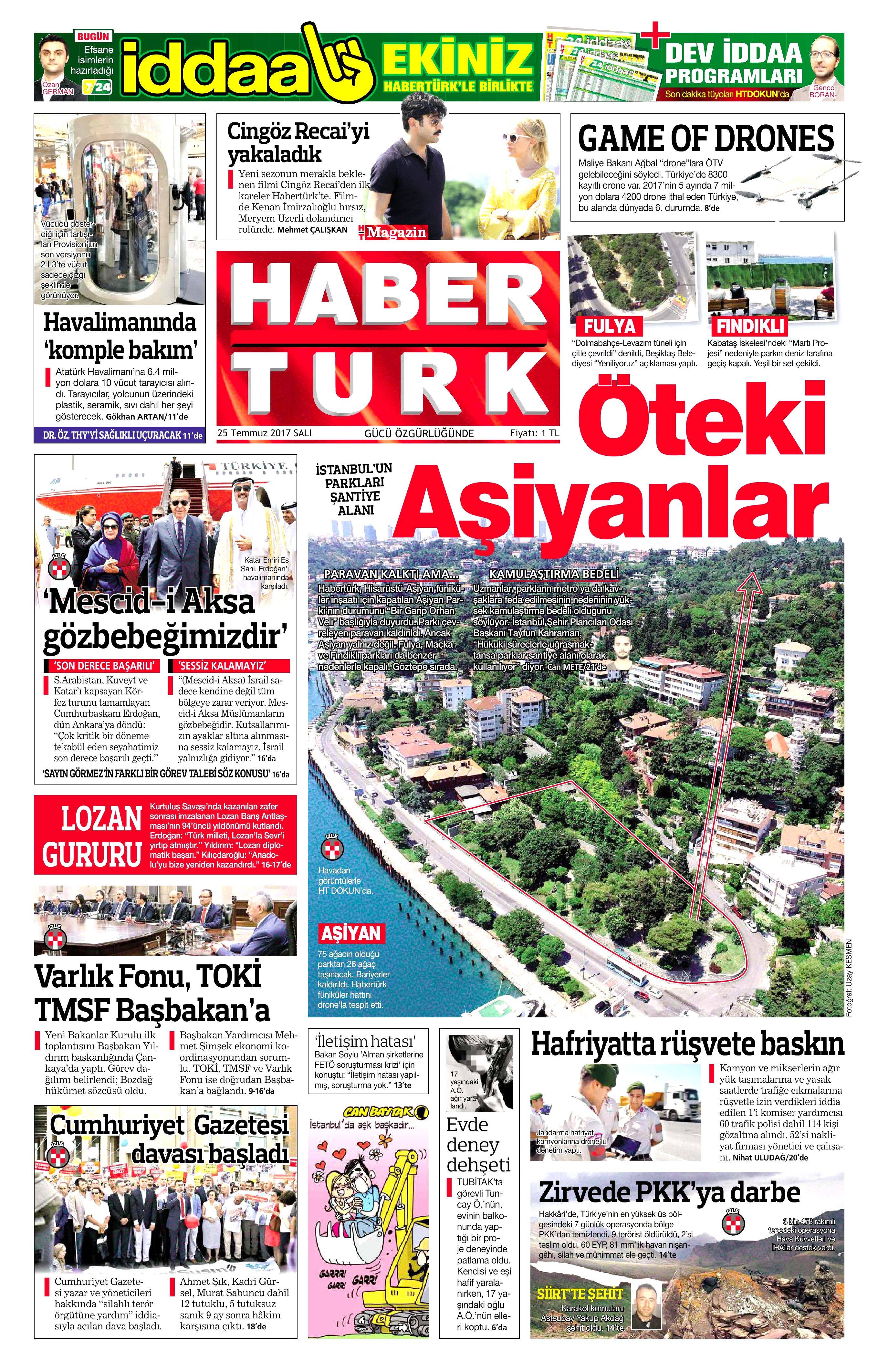 25 Temmuz 2017 gazete manşetleri - 174