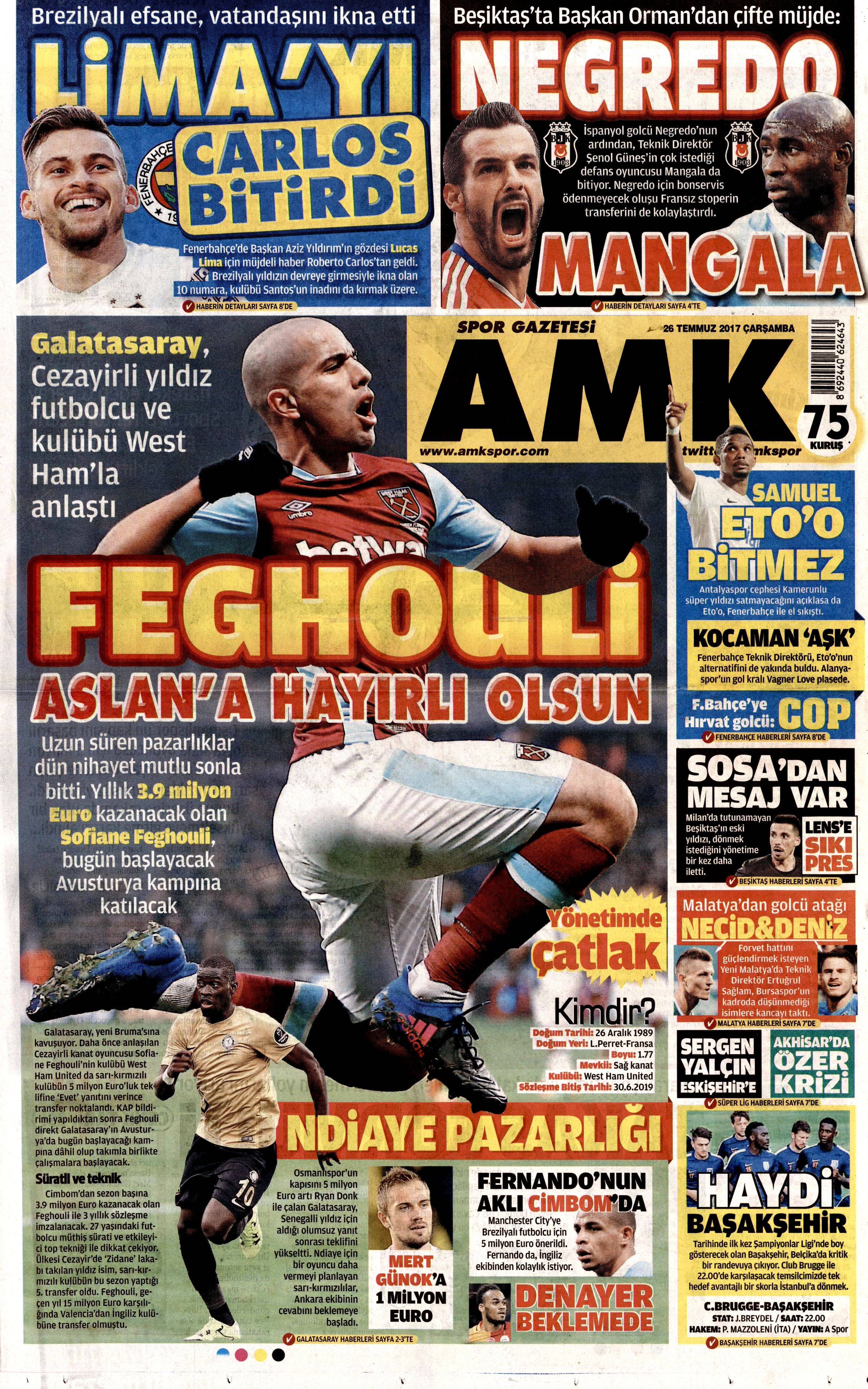 26 Temmuz 2017 gazete manşetleri - 33
