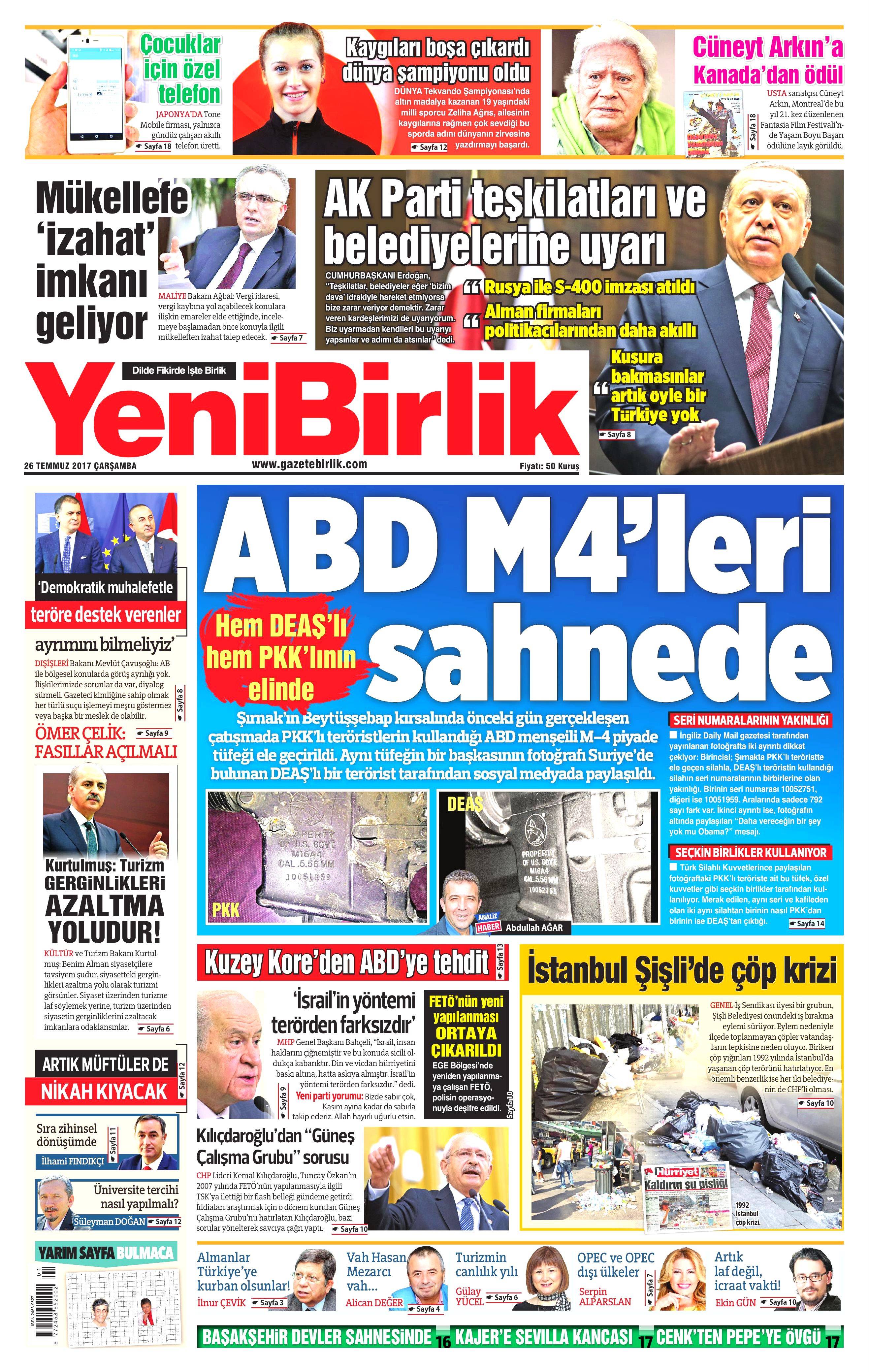 26 Temmuz 2017 gazete manşetleri - 30