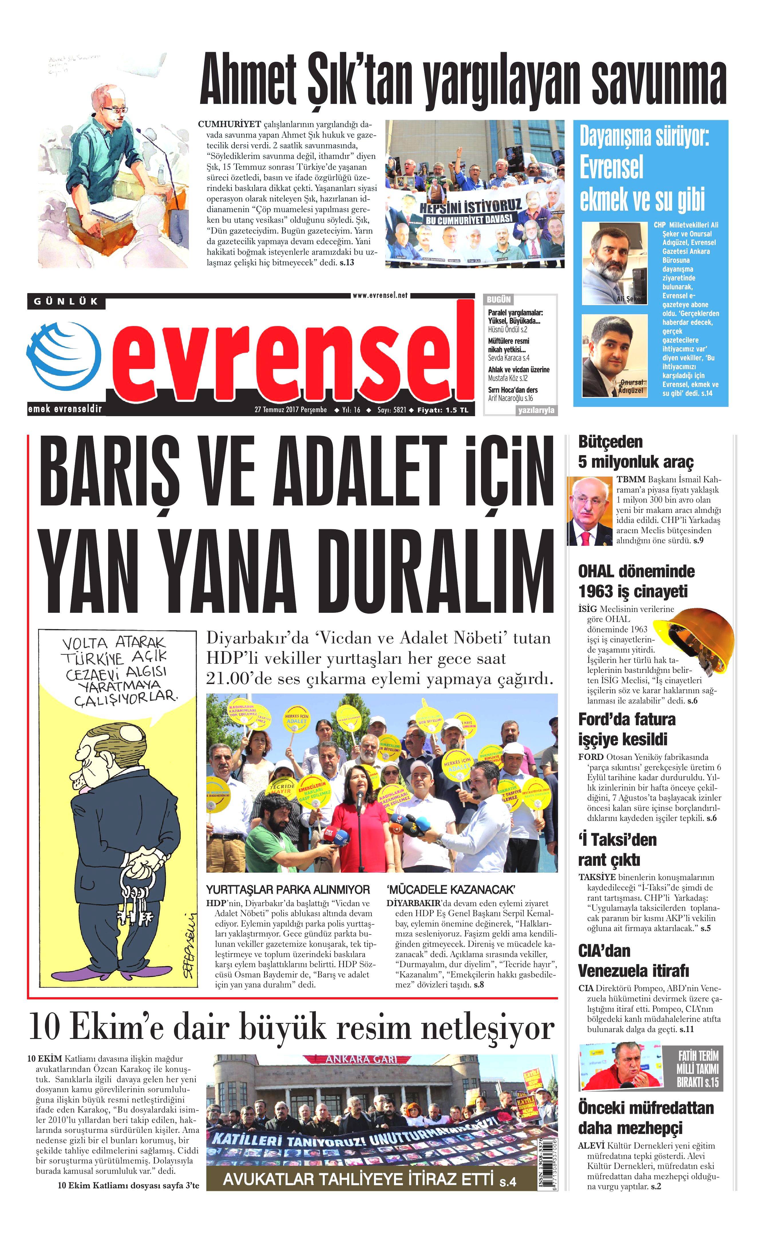 27 Temmuz 2017 gazete manşetleri - 39