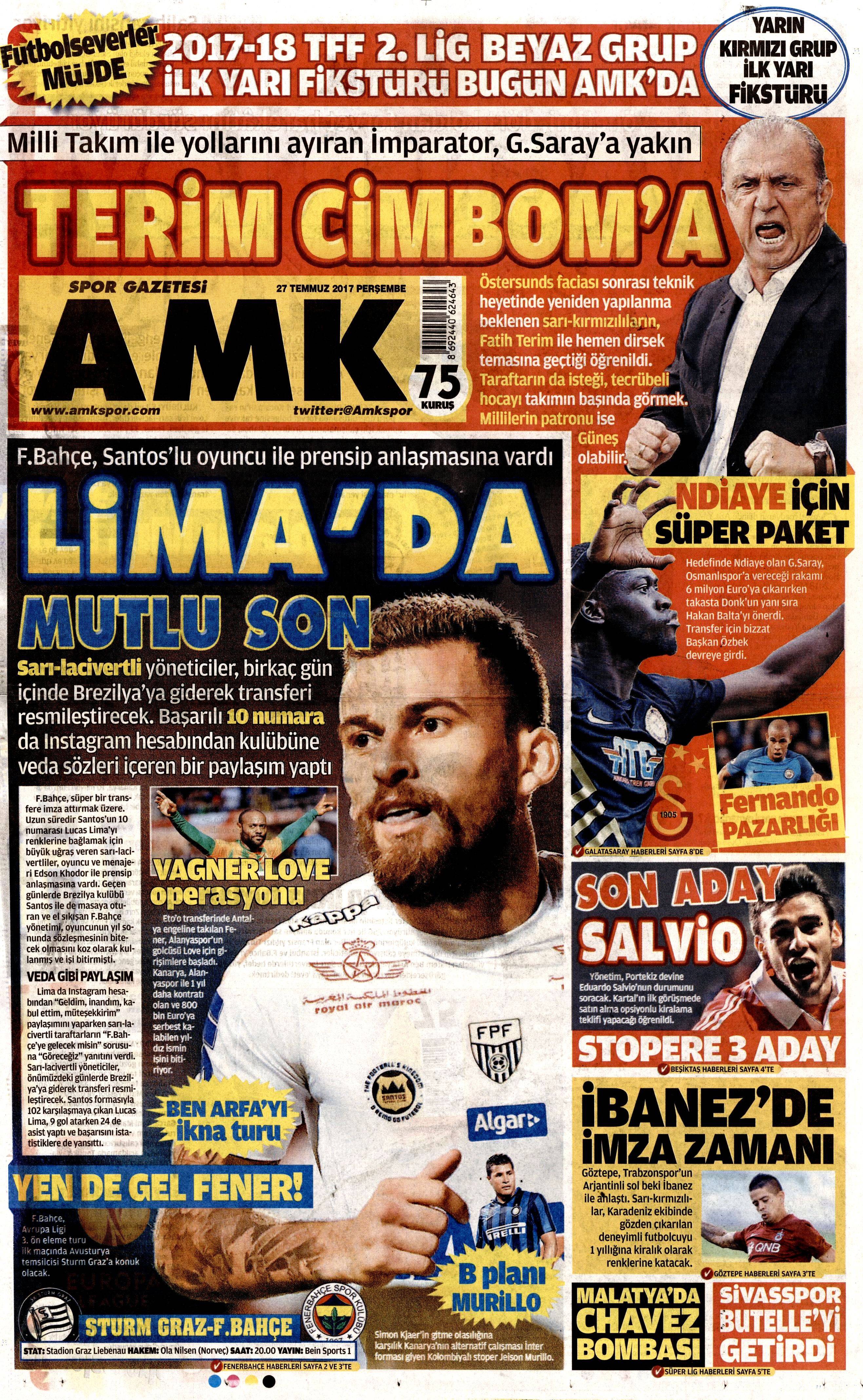 27 Temmuz 2017 gazete manşetleri - 26
