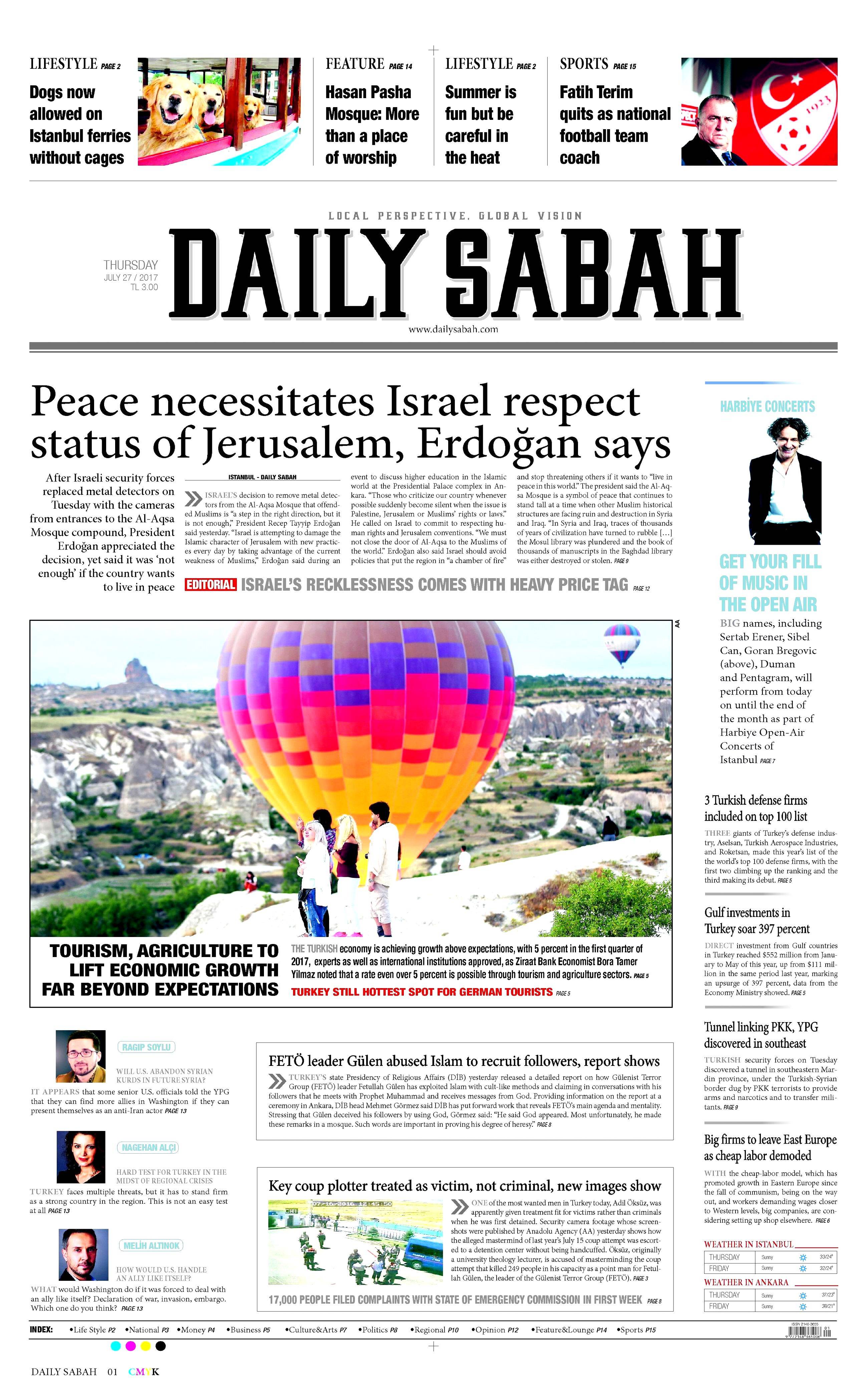 27 Temmuz 2017 gazete manşetleri - 5