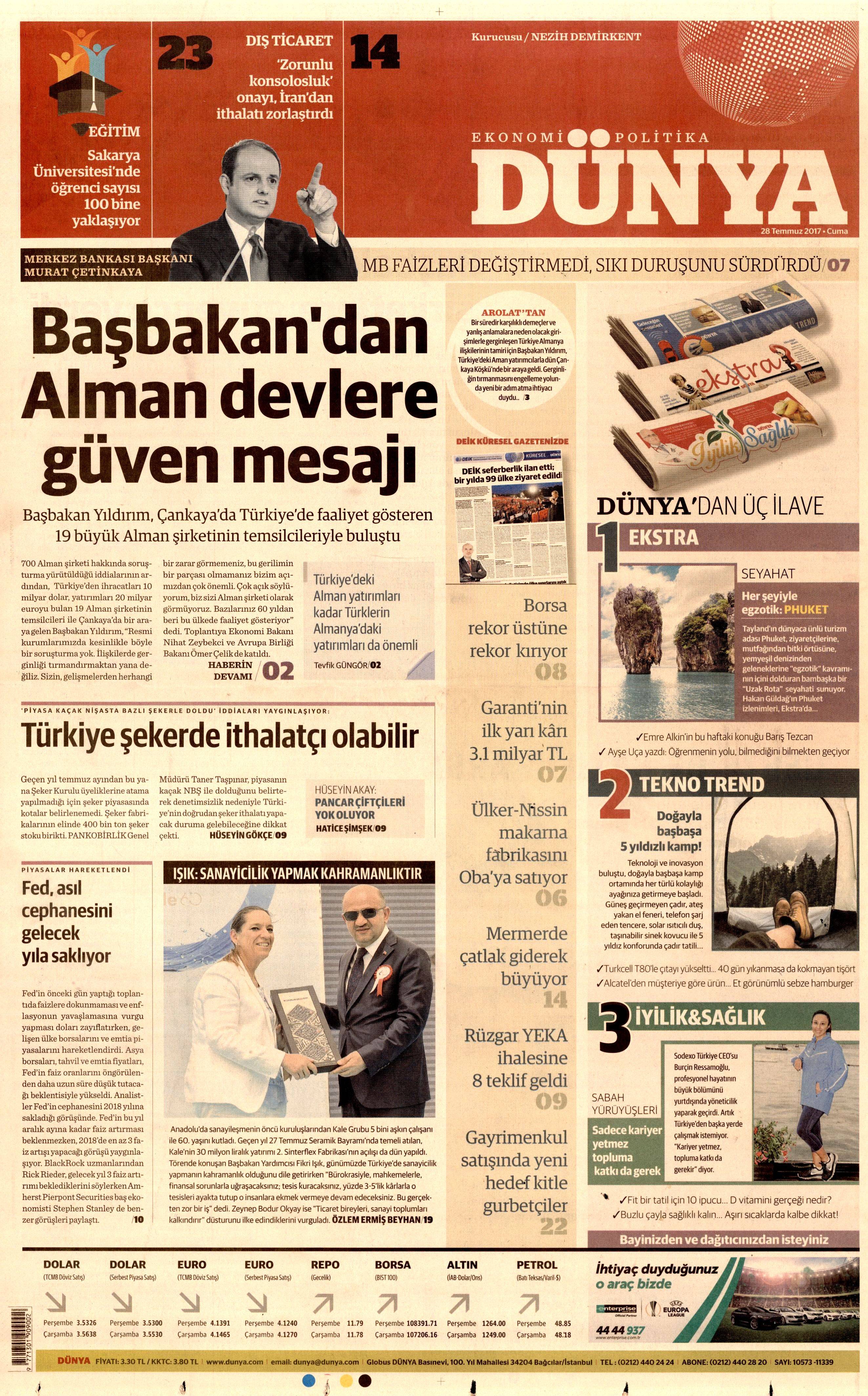 28 Temmuz 2017 gazete manşetleri - 7