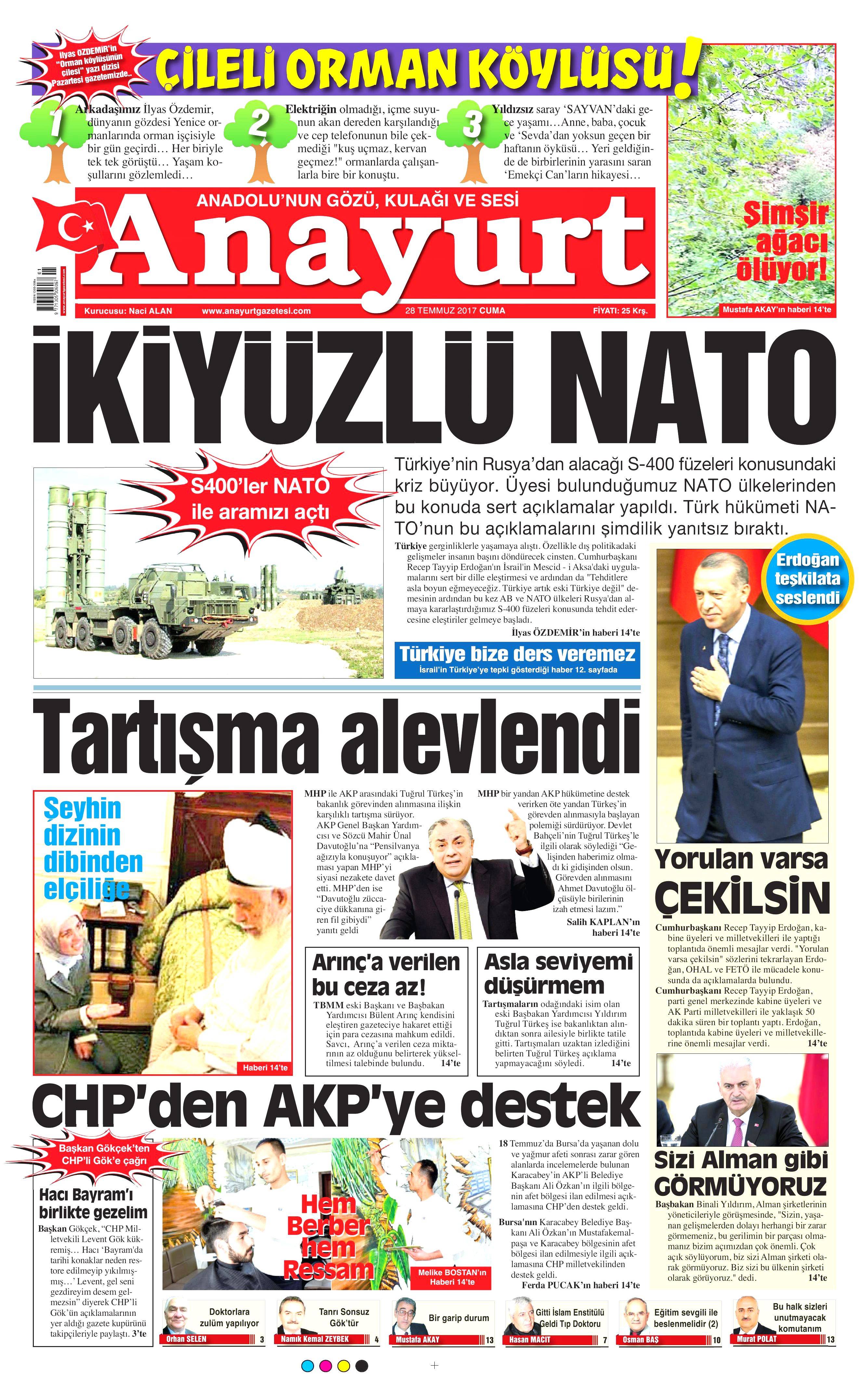 28 Temmuz 2017 gazete manşetleri - 3