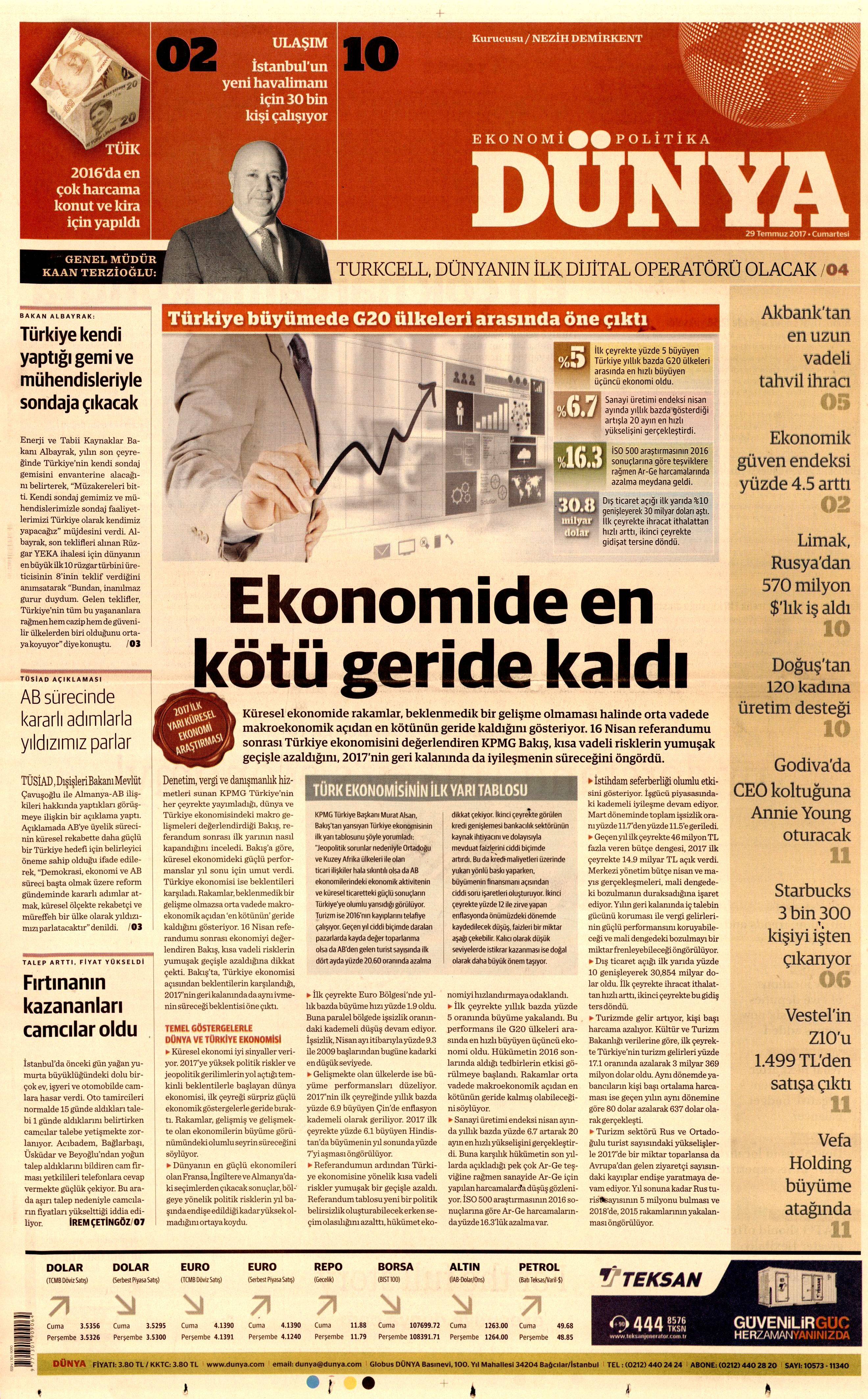 29 Temmuz 2017 gazete manşetleri - 6