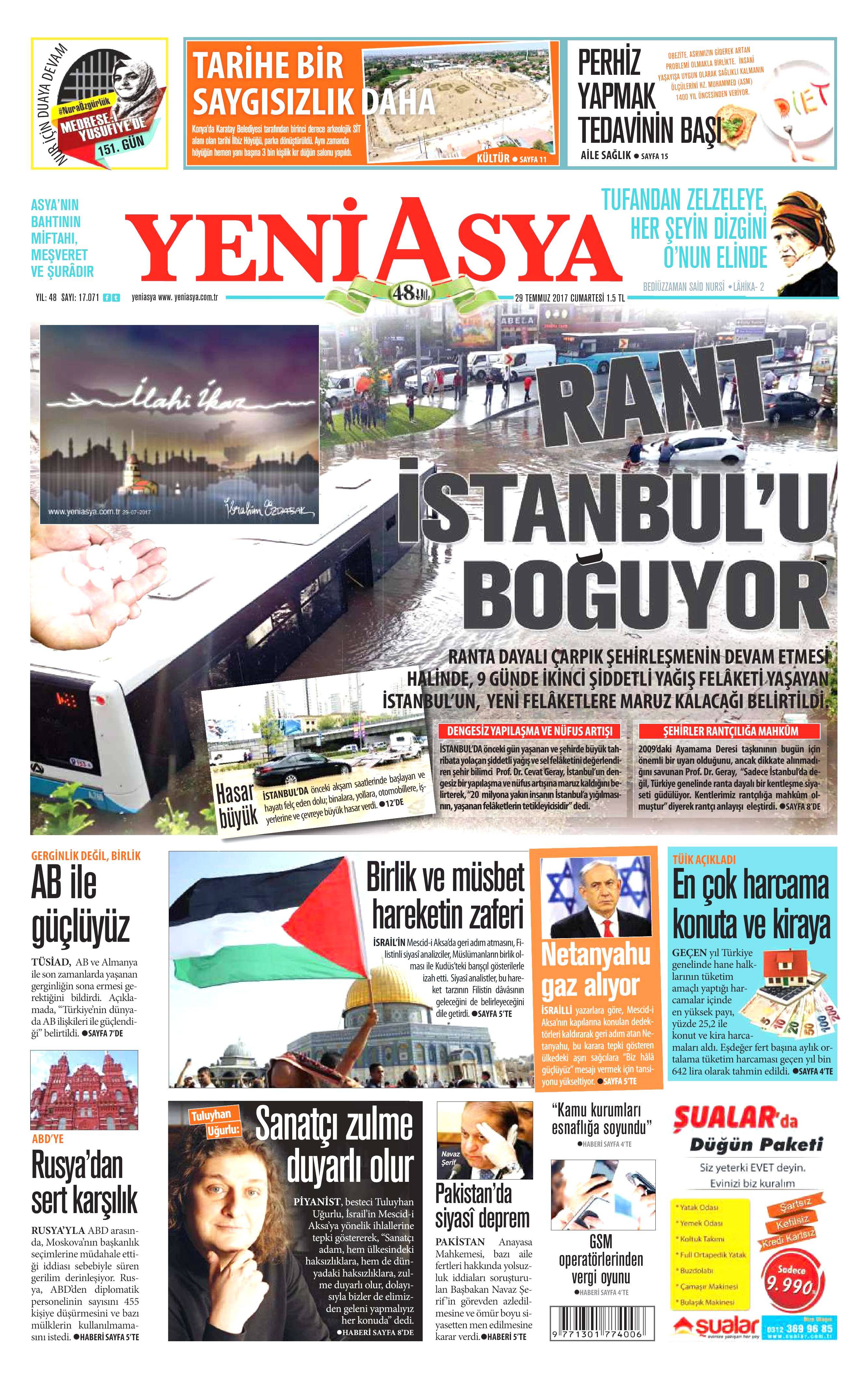 29 Temmuz 2017 gazete manşetleri - 27