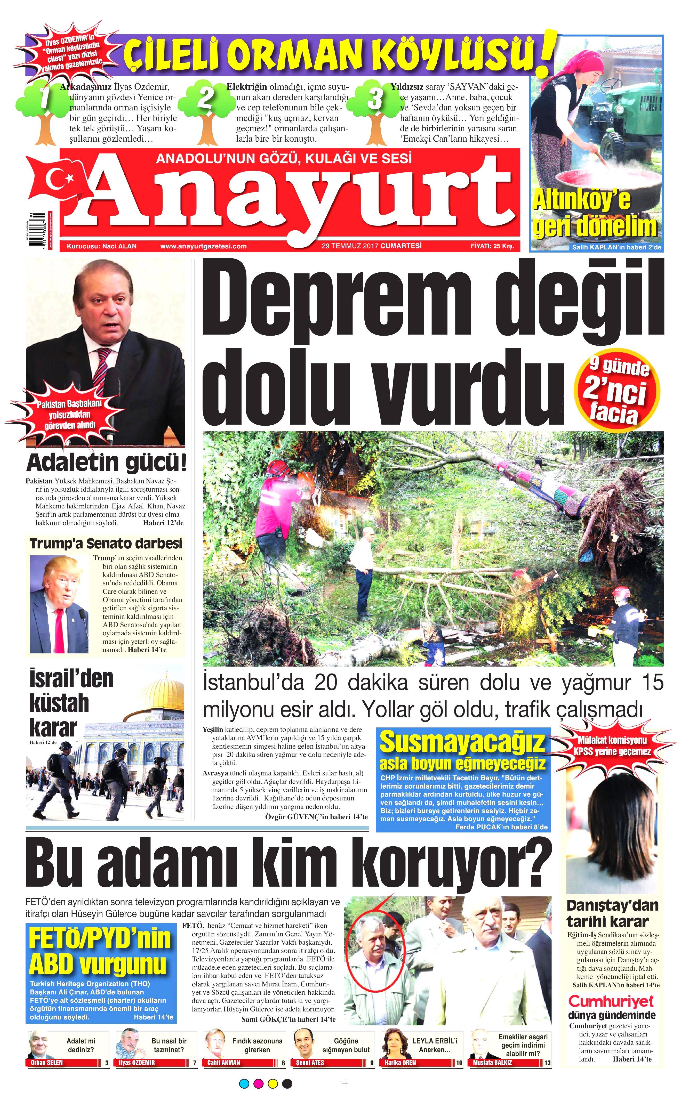 29 Temmuz 2017 gazete manşetleri - 3