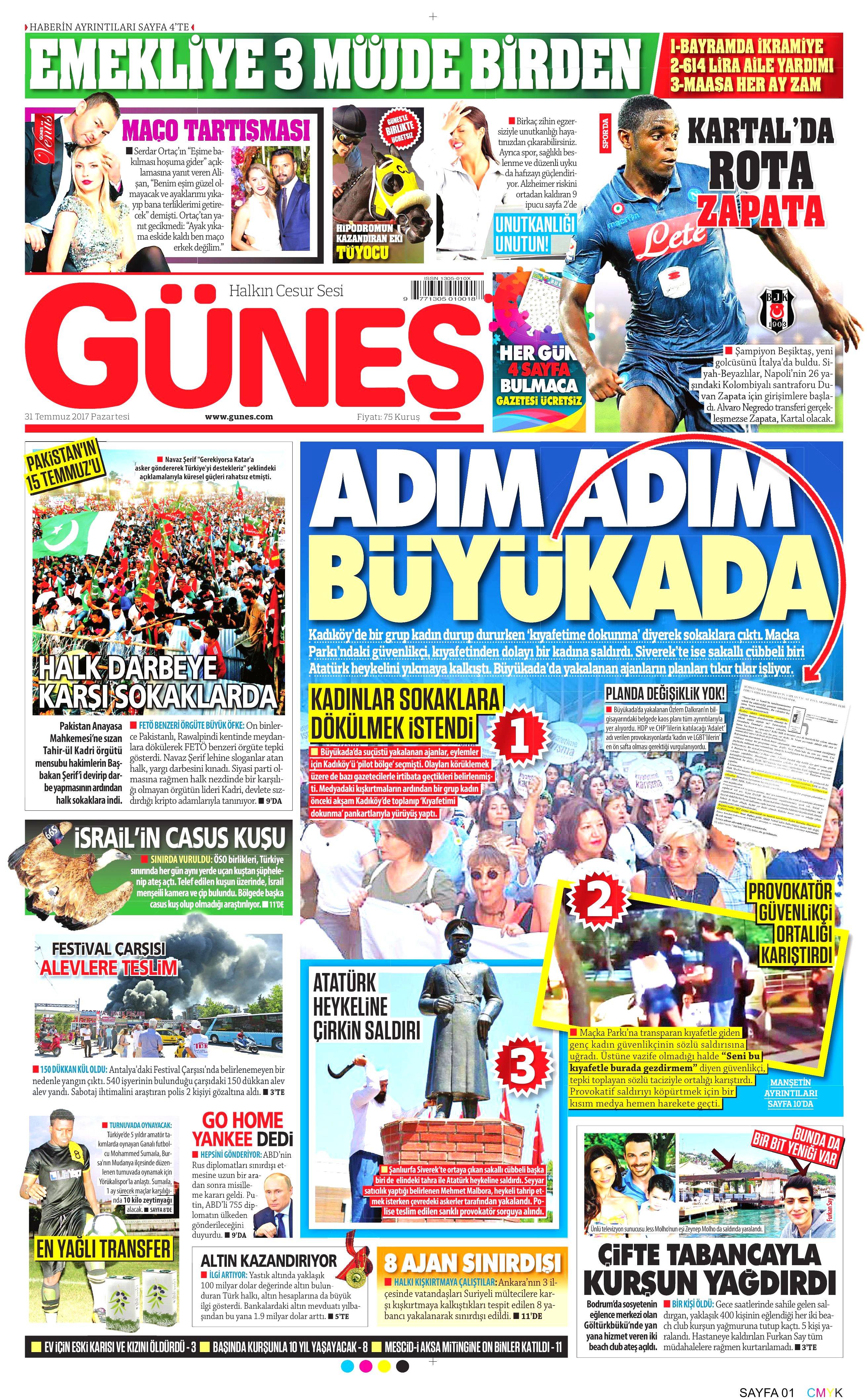 31 Temmuz 2017 gazete manşetleri - 6