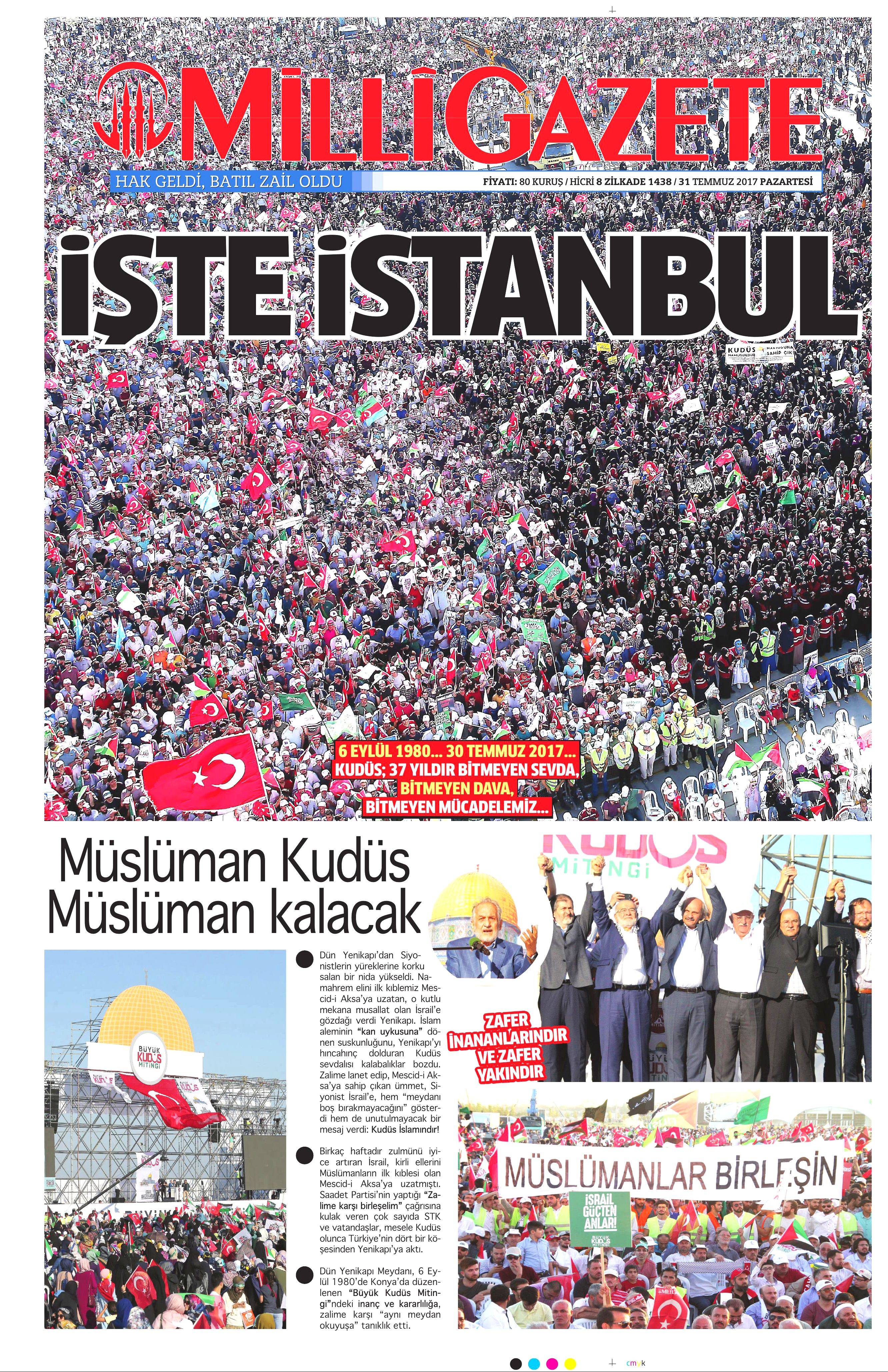 31 Temmuz 2017 gazete manşetleri - 13