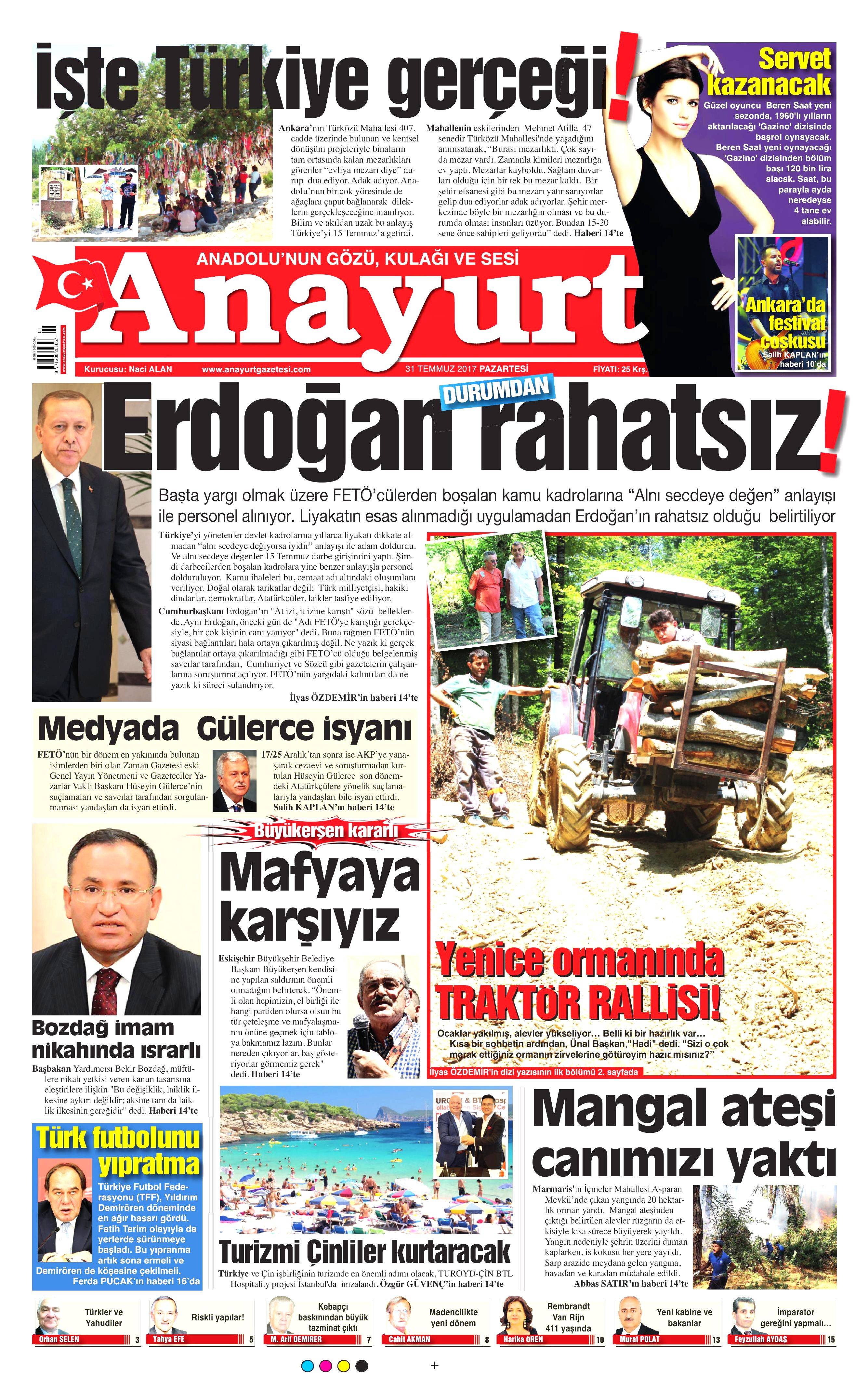 31 Temmuz 2017 gazete manşetleri - 3