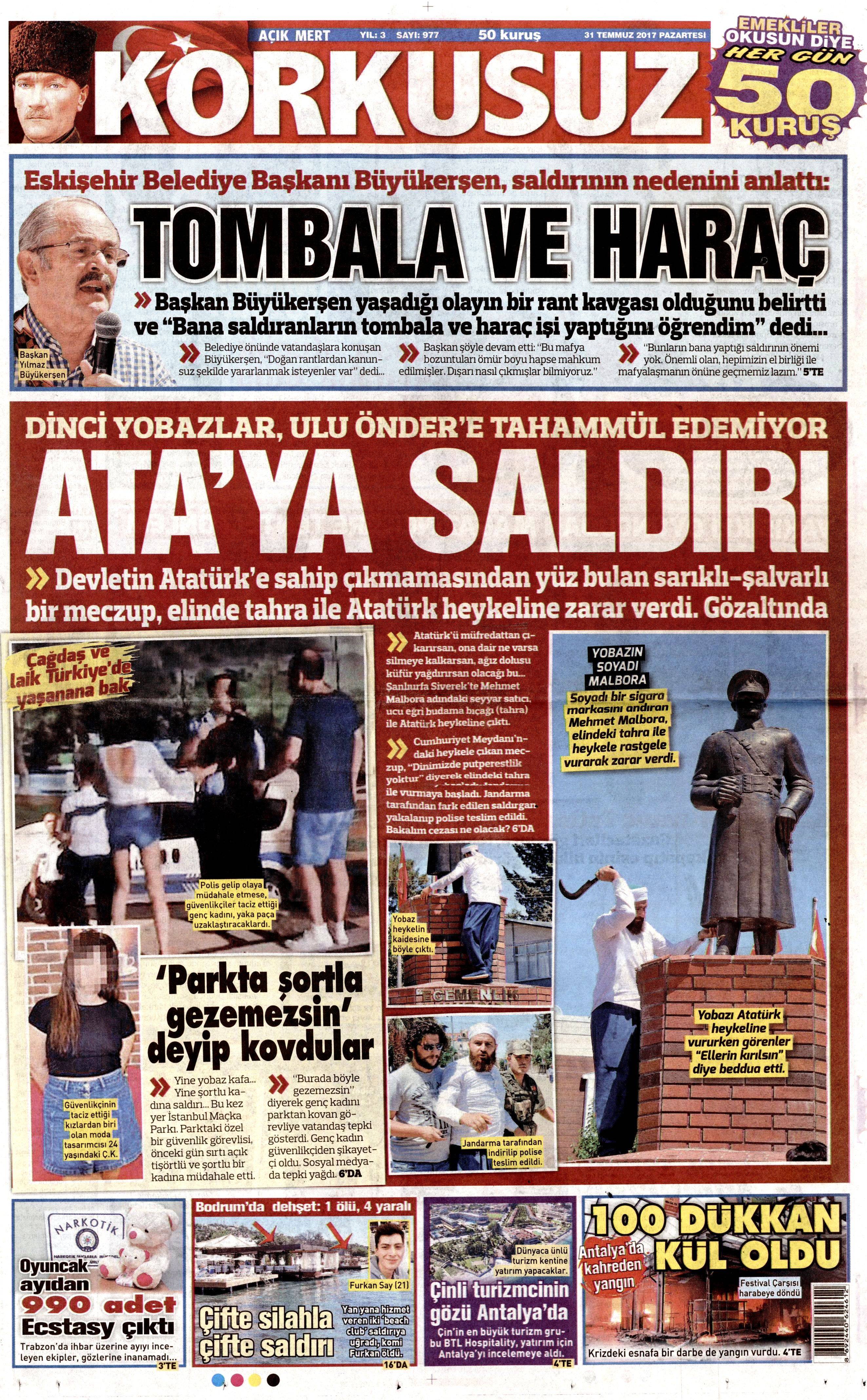 31 Temmuz 2017 gazete manşetleri - 10