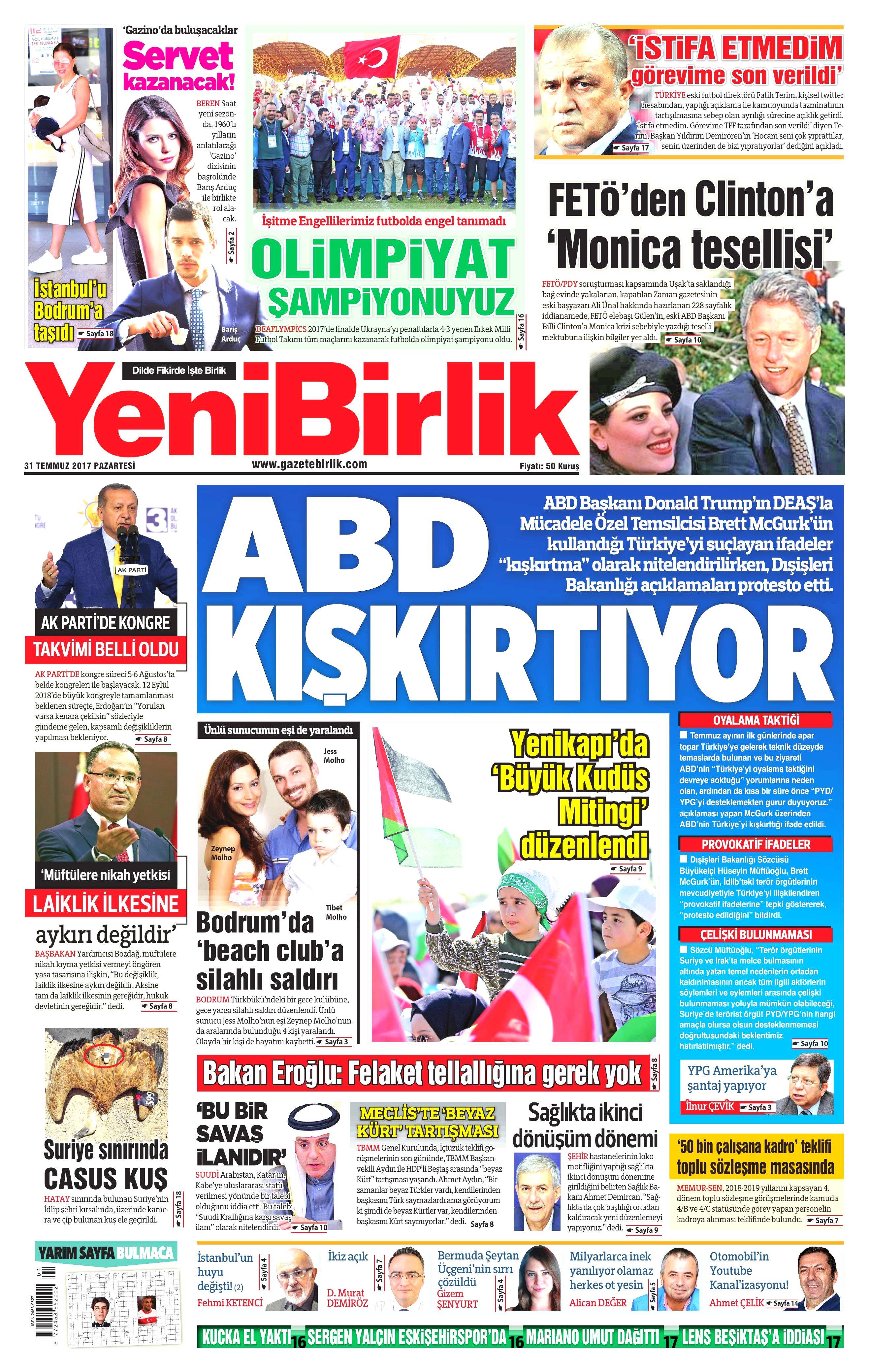 31 Temmuz 2017 gazete manşetleri - 26