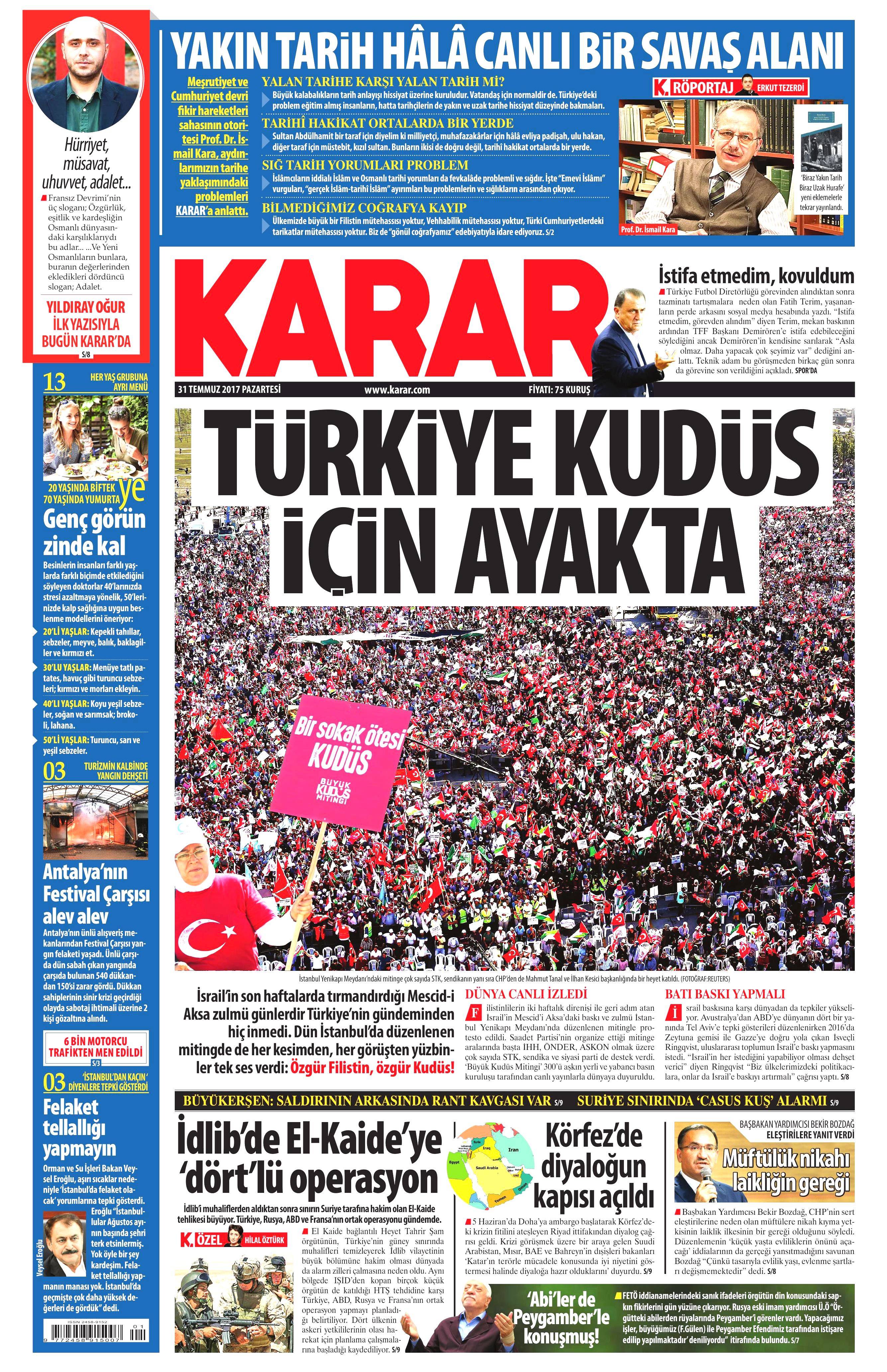 31 Temmuz 2017 gazete manşetleri - 9