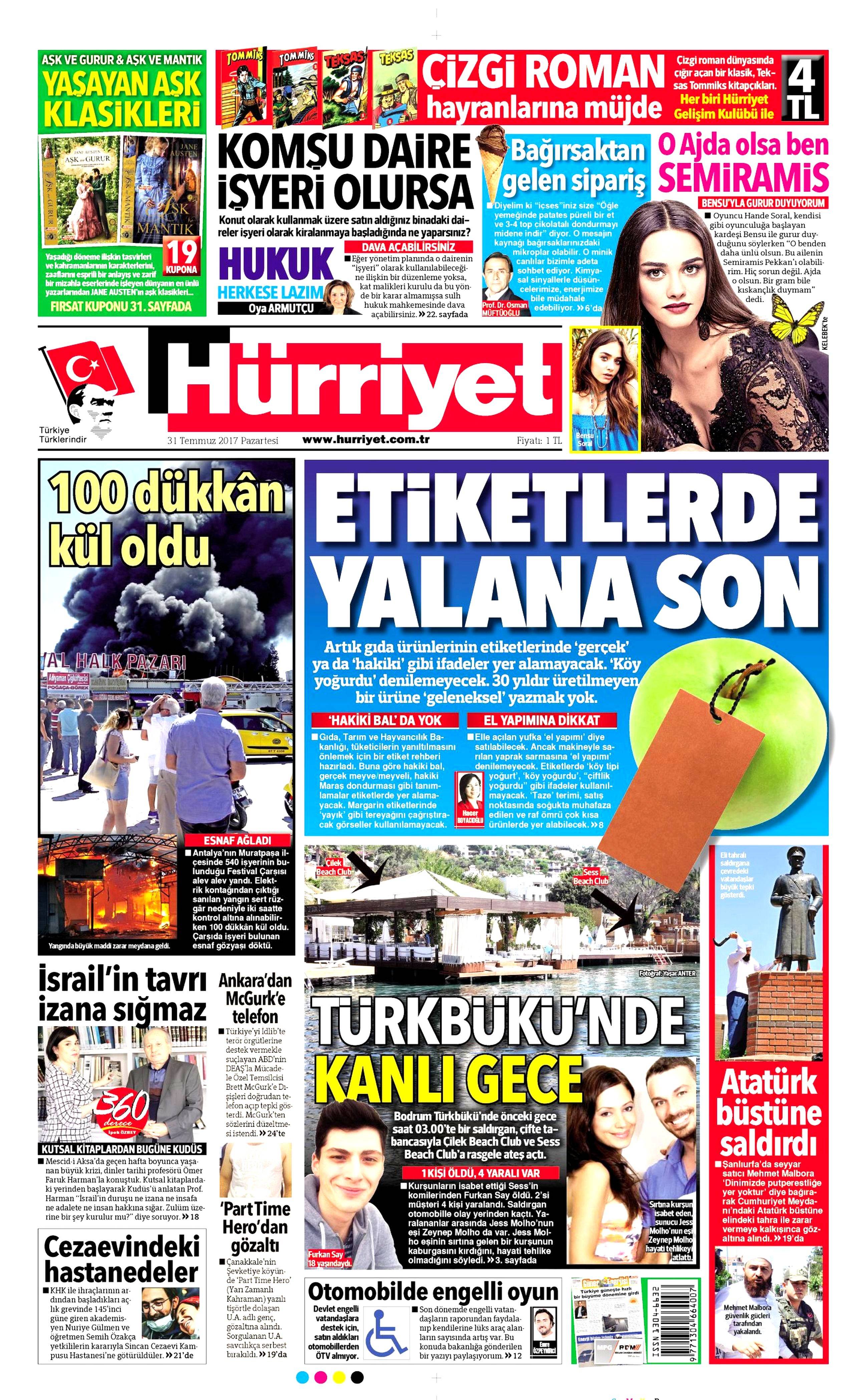 31 Temmuz 2017 gazete manşetleri - 7