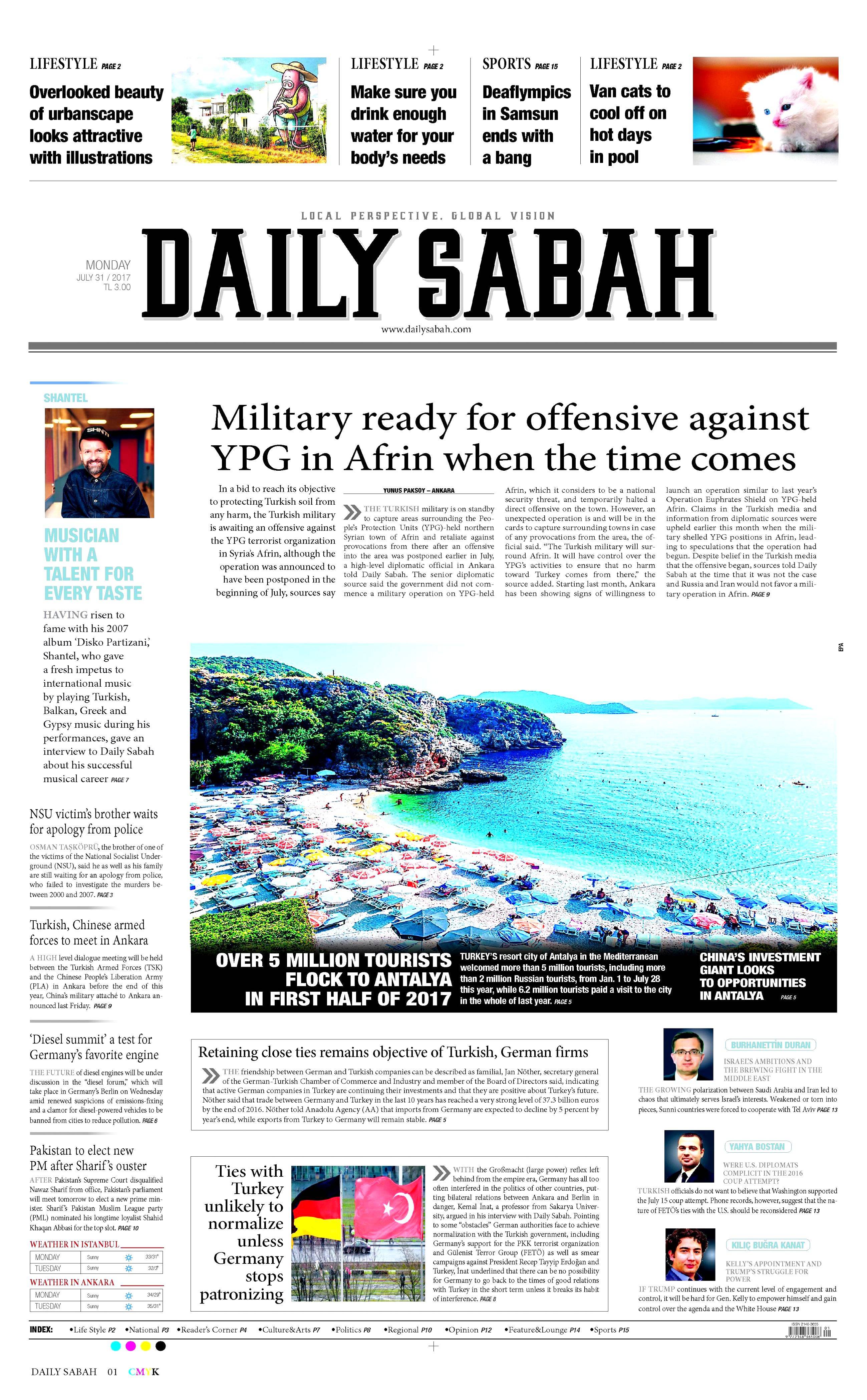 31 Temmuz 2017 gazete manşetleri - 5