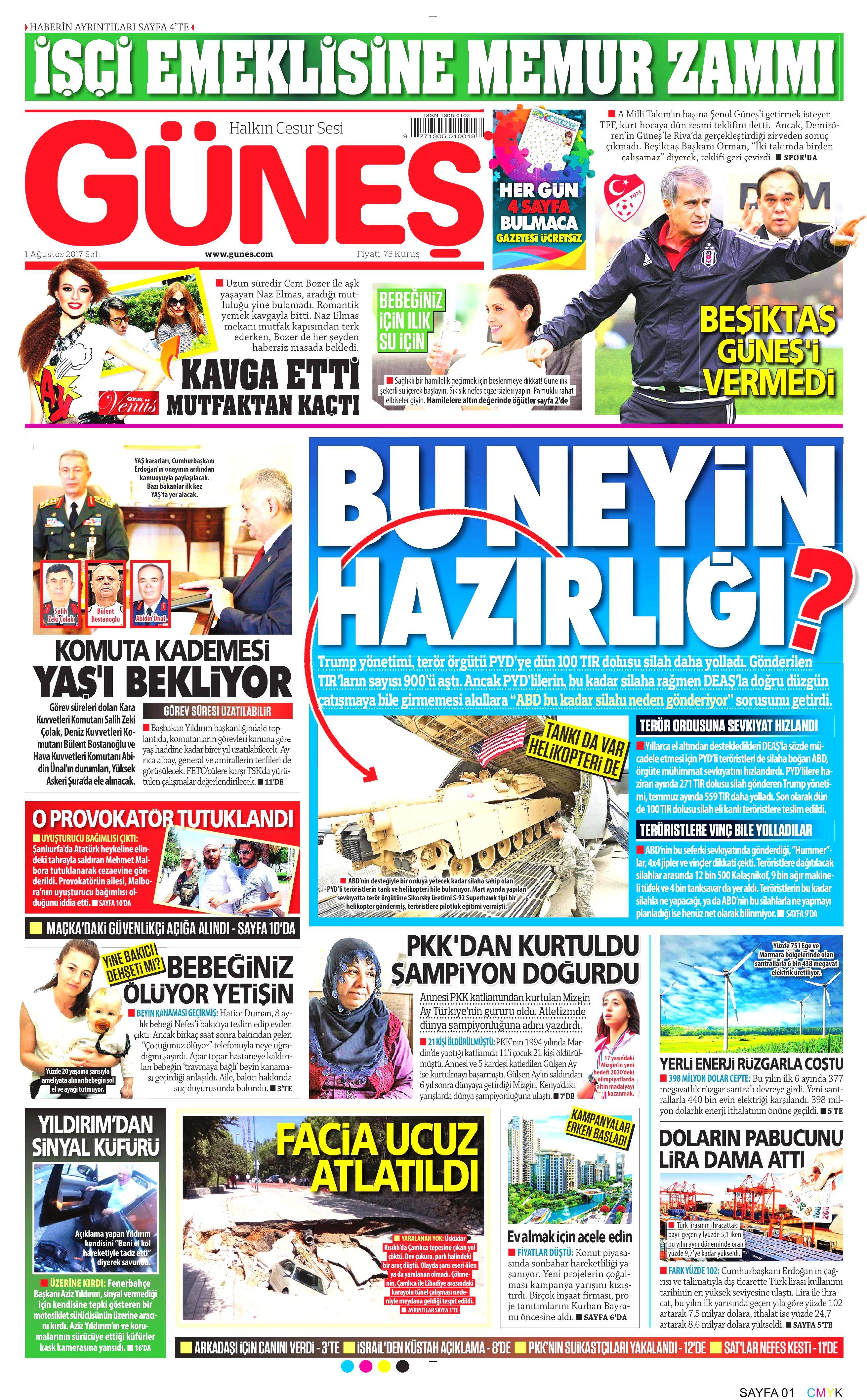 1 Ağustos 2017 gazete manşetleri - 8