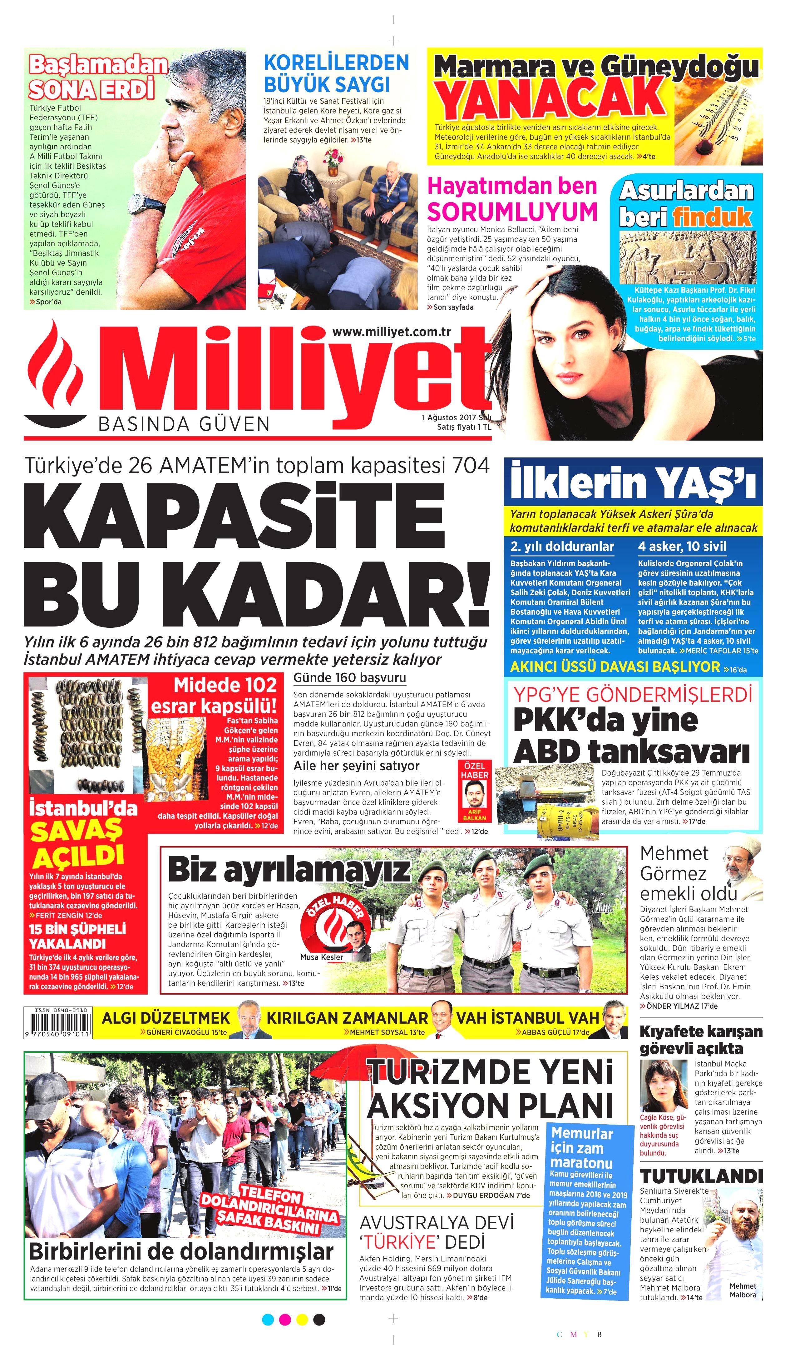 1 Ağustos 2017 gazete manşetleri - 16