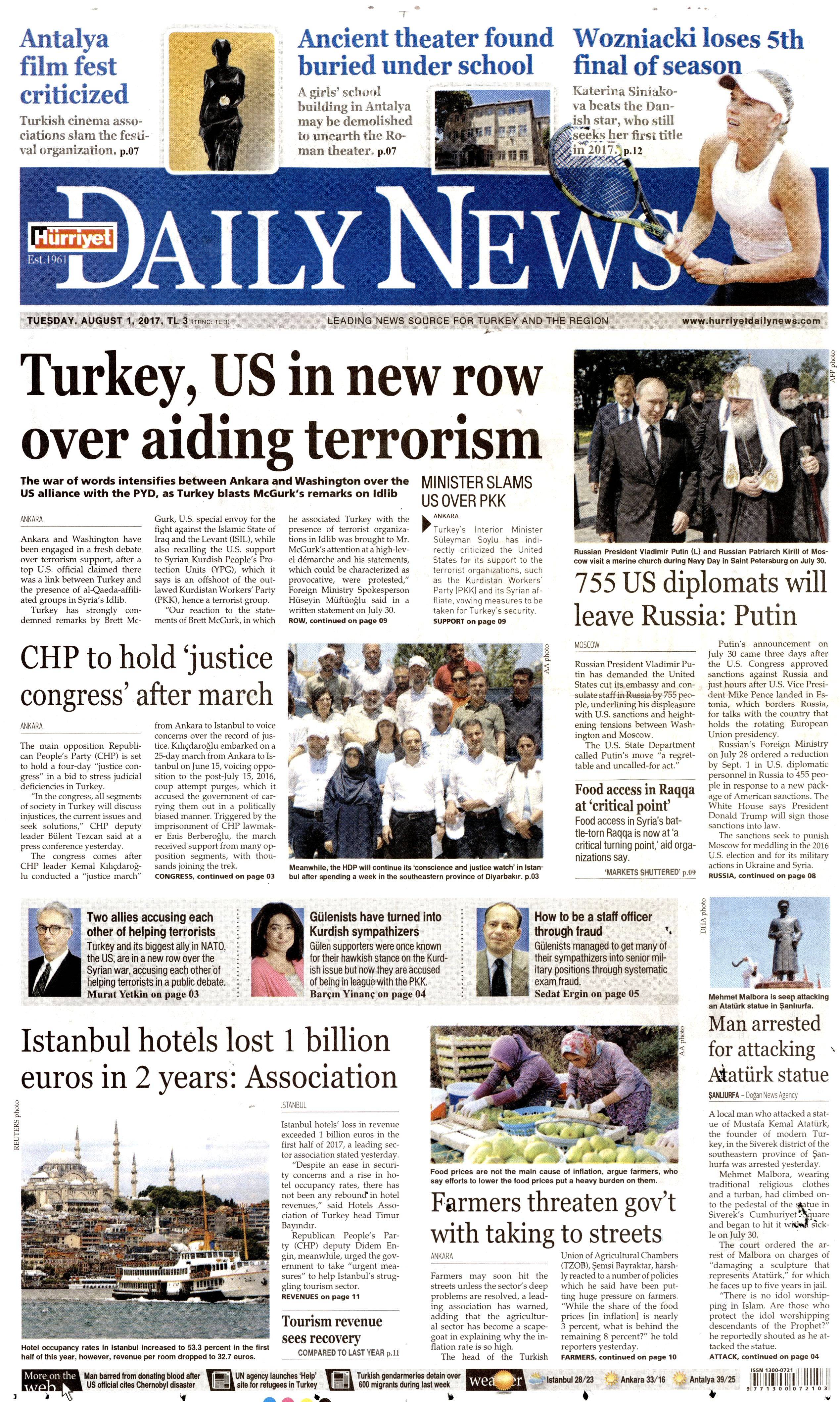 1 Ağustos 2017 gazete manşetleri - 5