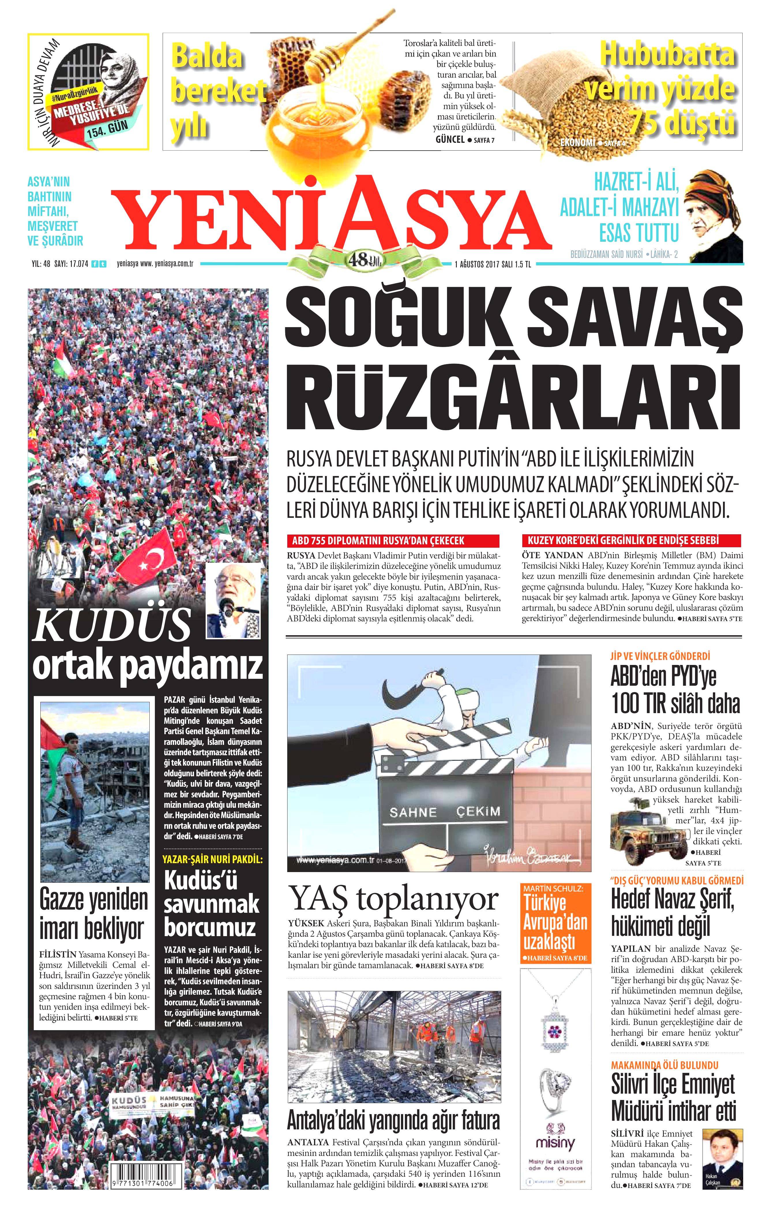 1 Ağustos 2017 gazete manşetleri - 28