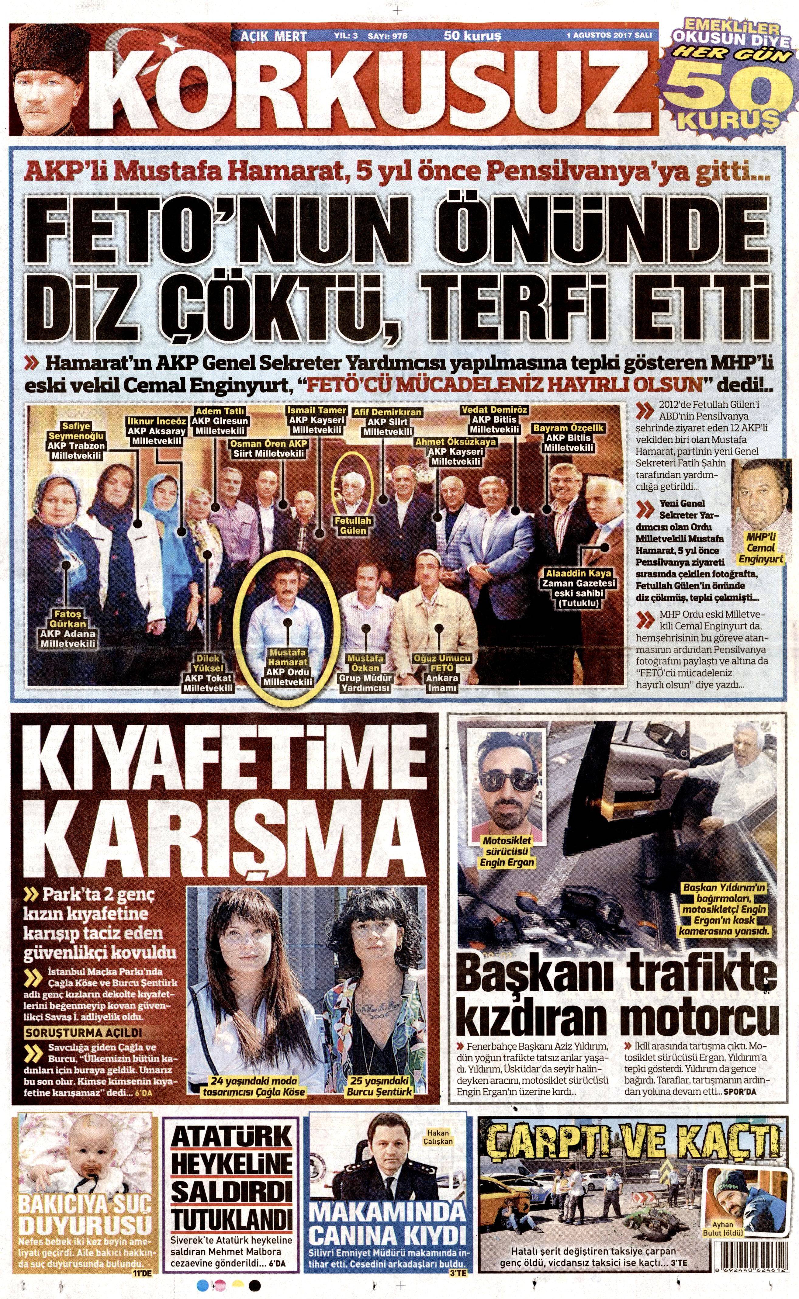 1 Ağustos 2017 gazete manşetleri - 14