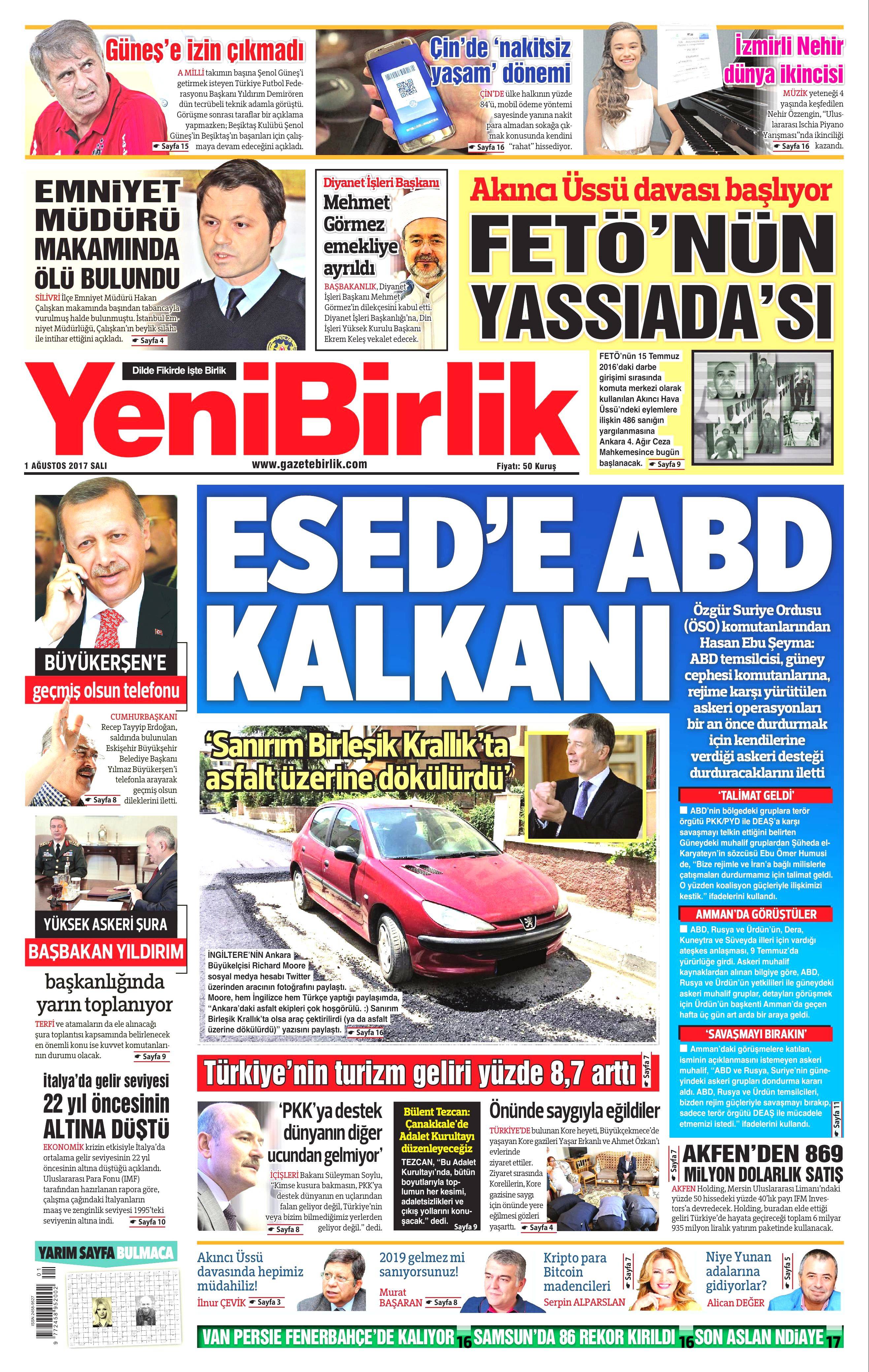 1 Ağustos 2017 gazete manşetleri - 30