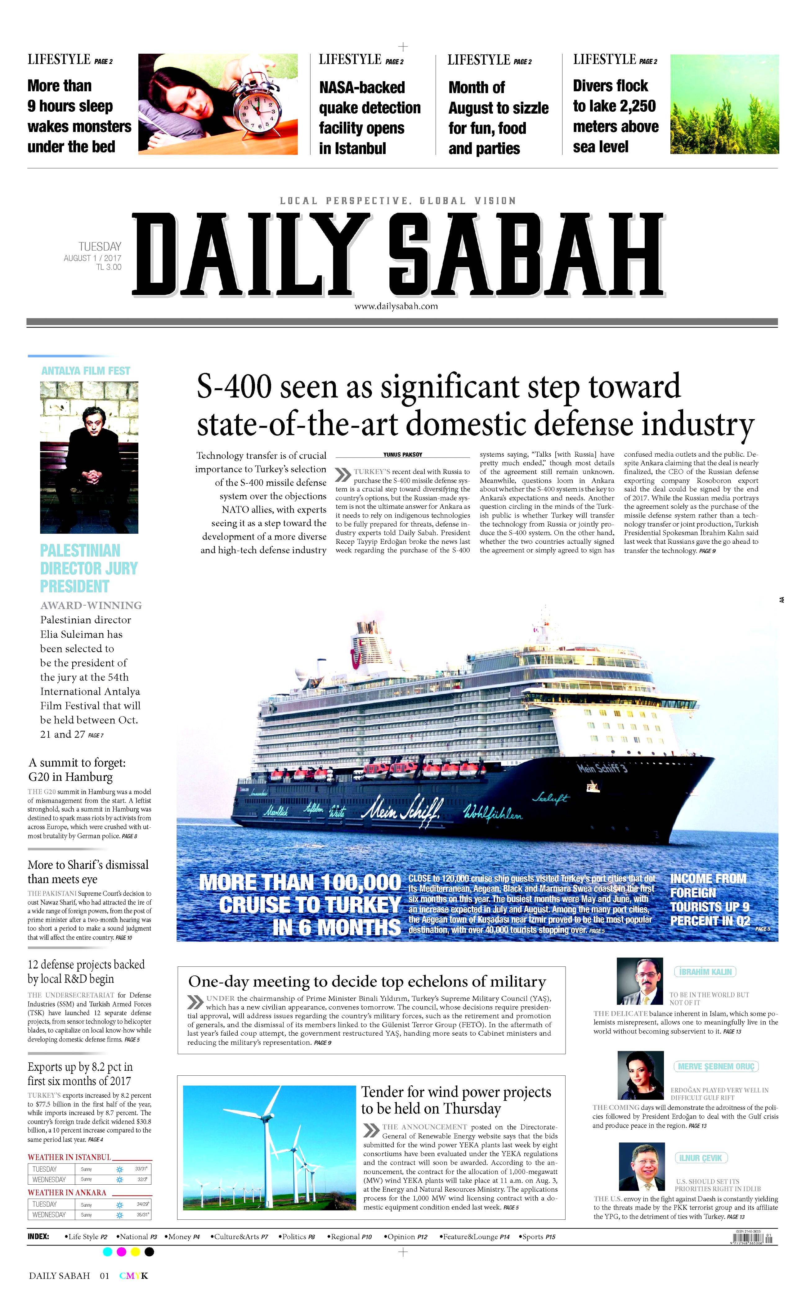 1 Ağustos 2017 gazete manşetleri - 4