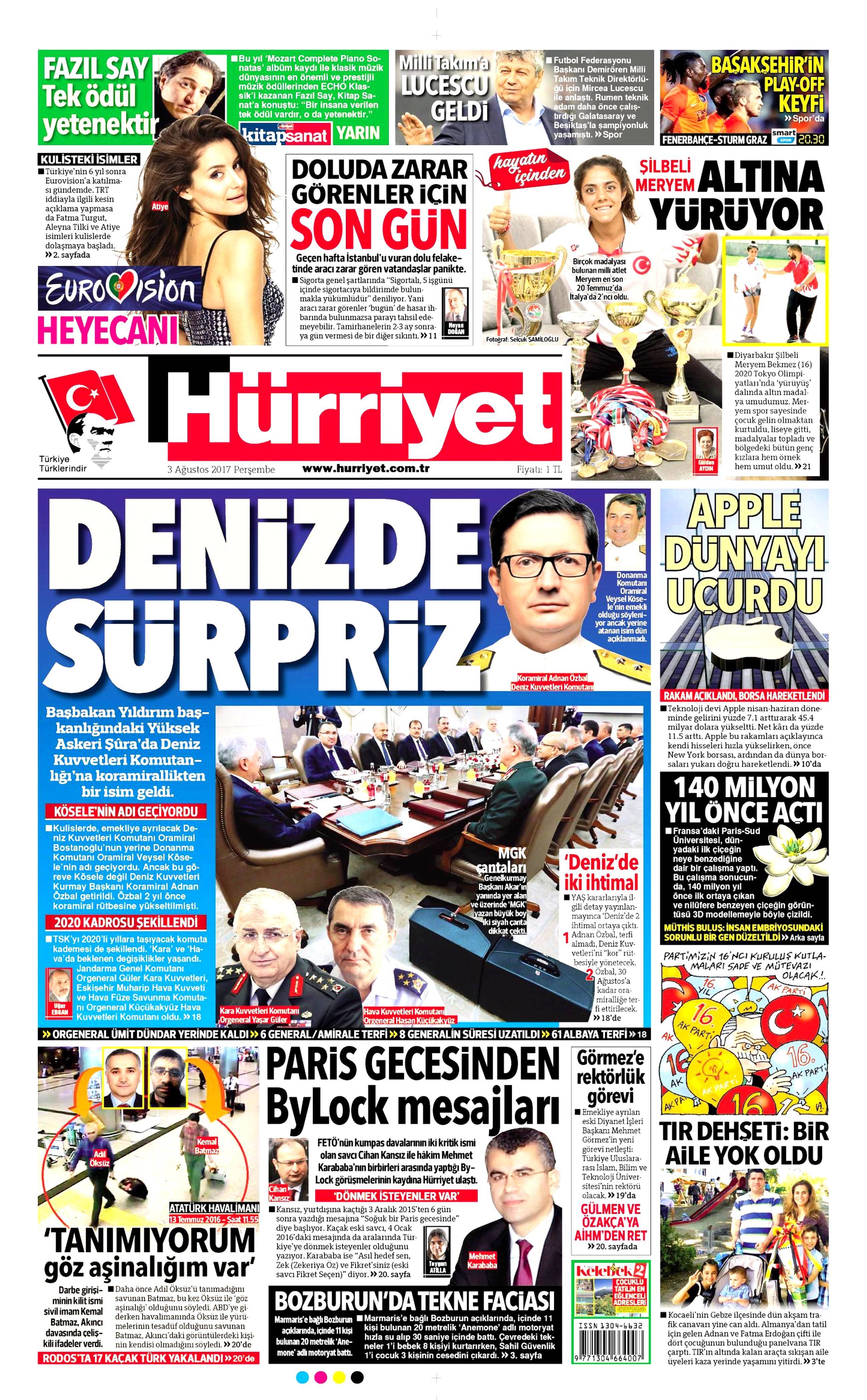 3 Ağustos 2017 gazete manşetleri - 10