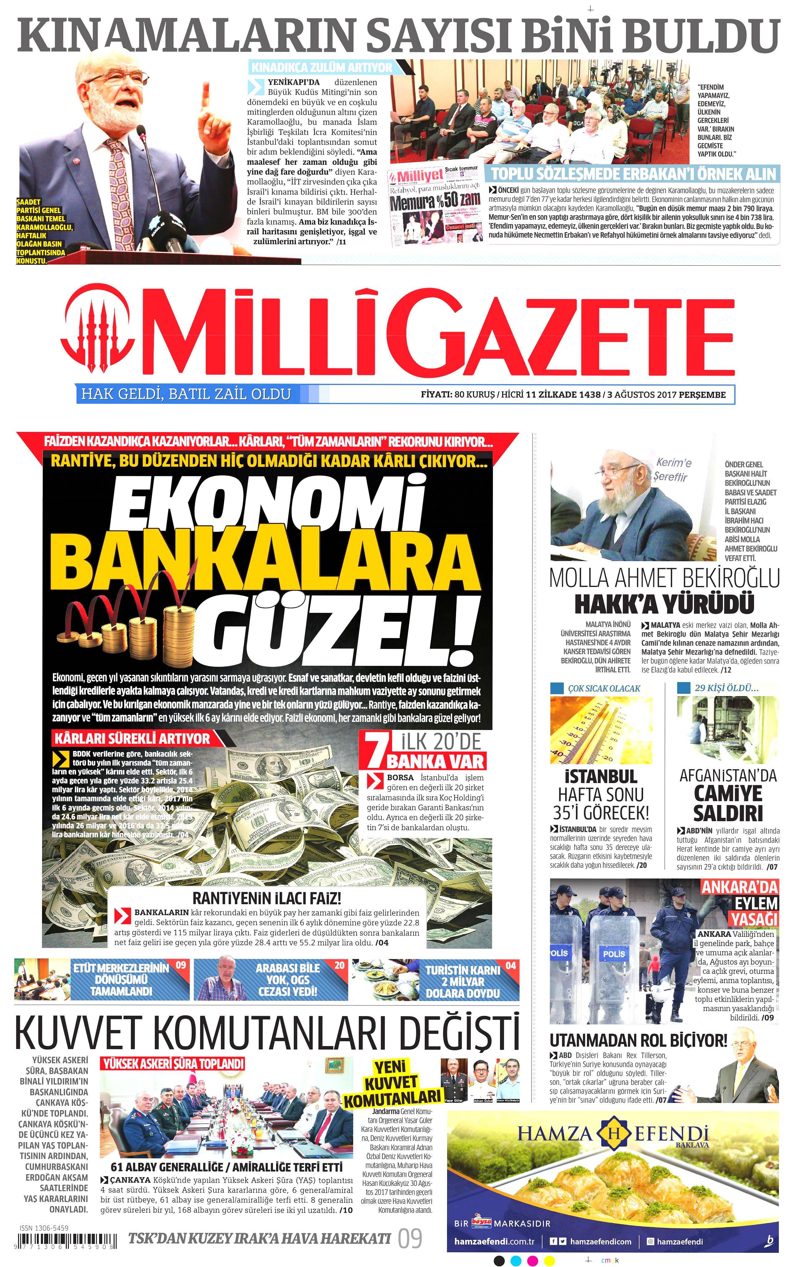 3 Ağustos 2017 gazete manşetleri - 15
