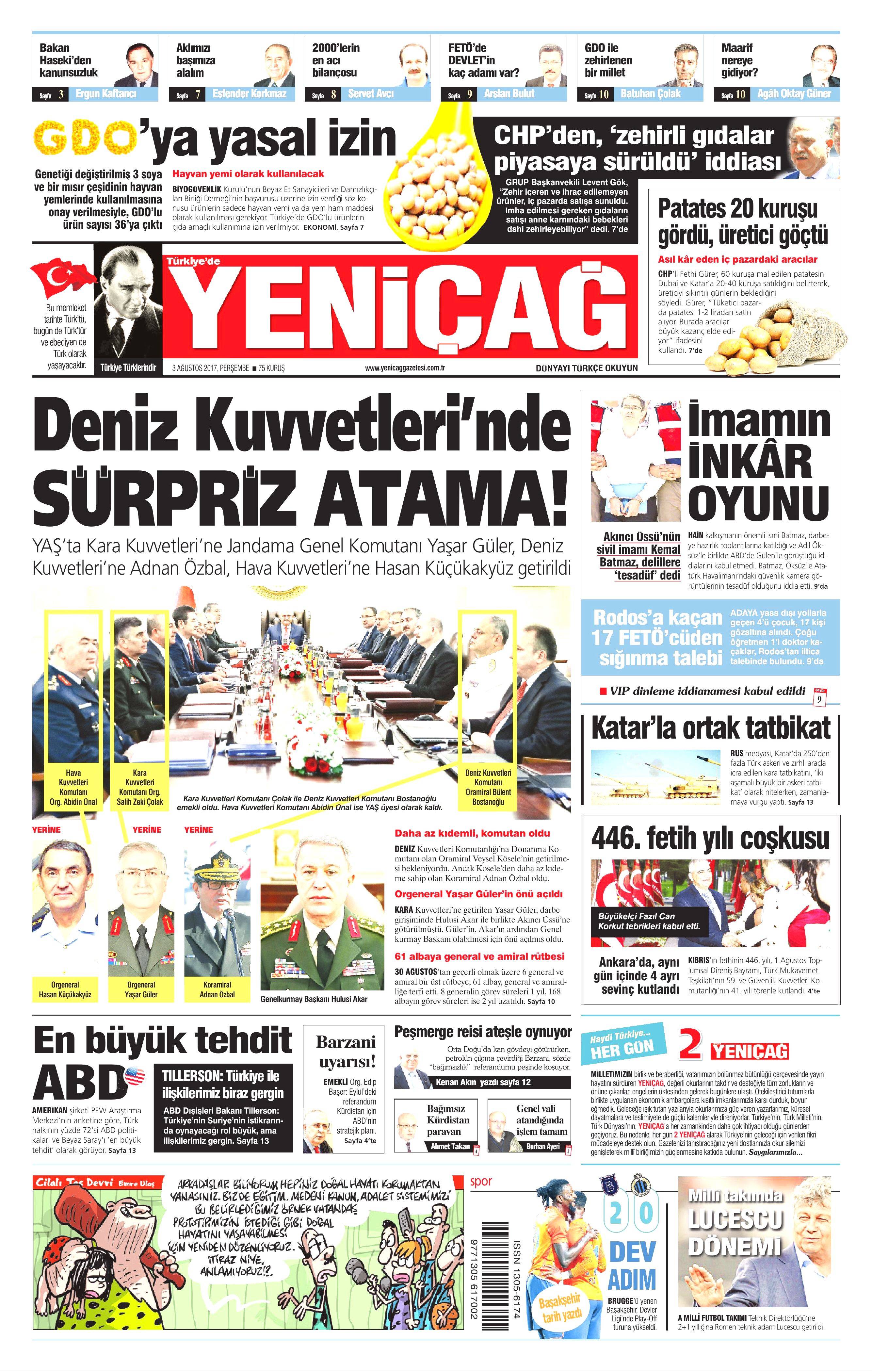 3 Ağustos 2017 gazete manşetleri - 27